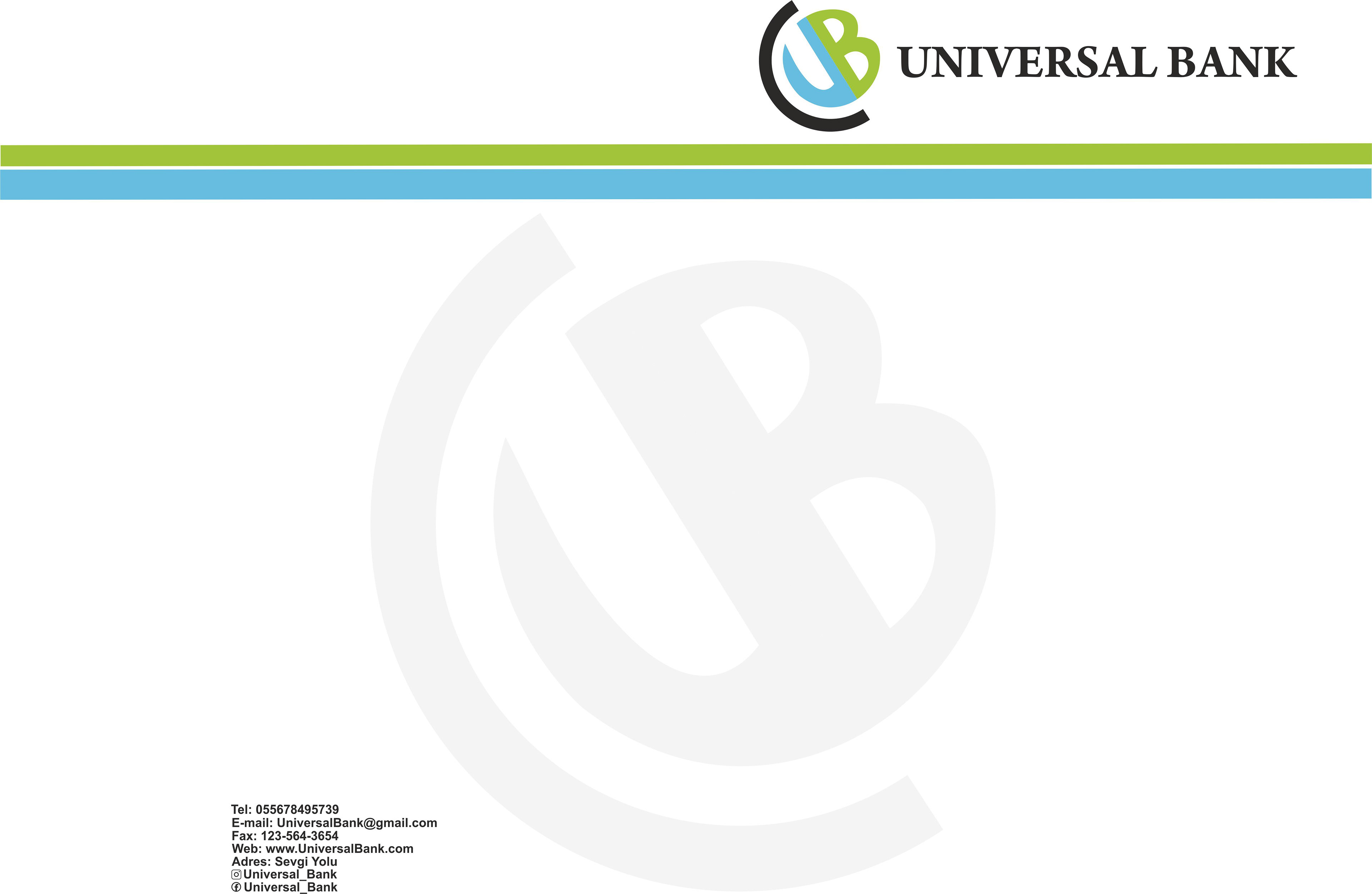 Universal Bank Designs by Anisa Ozalp
