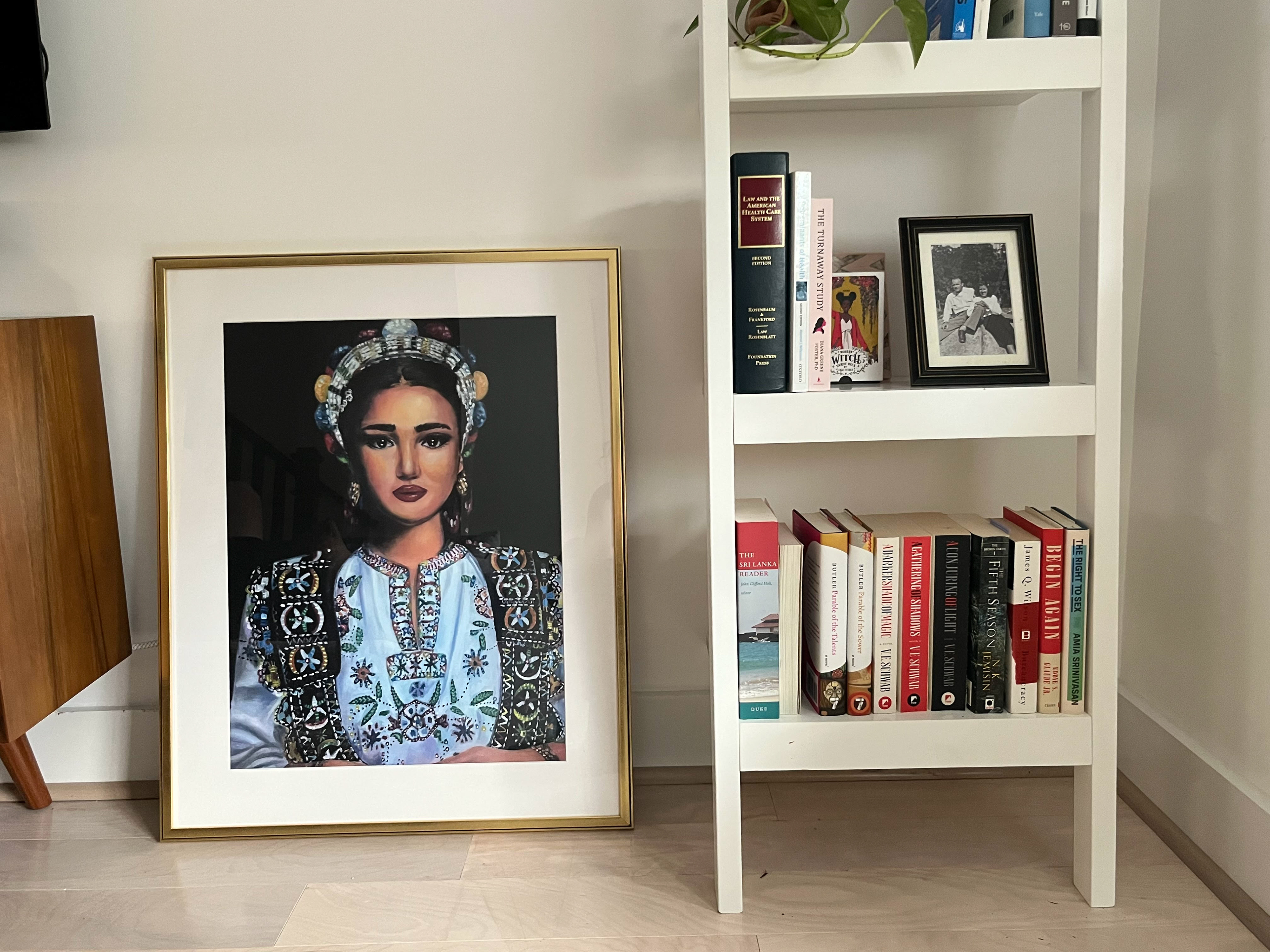 Printed version of Albanian Girl Oil Paint