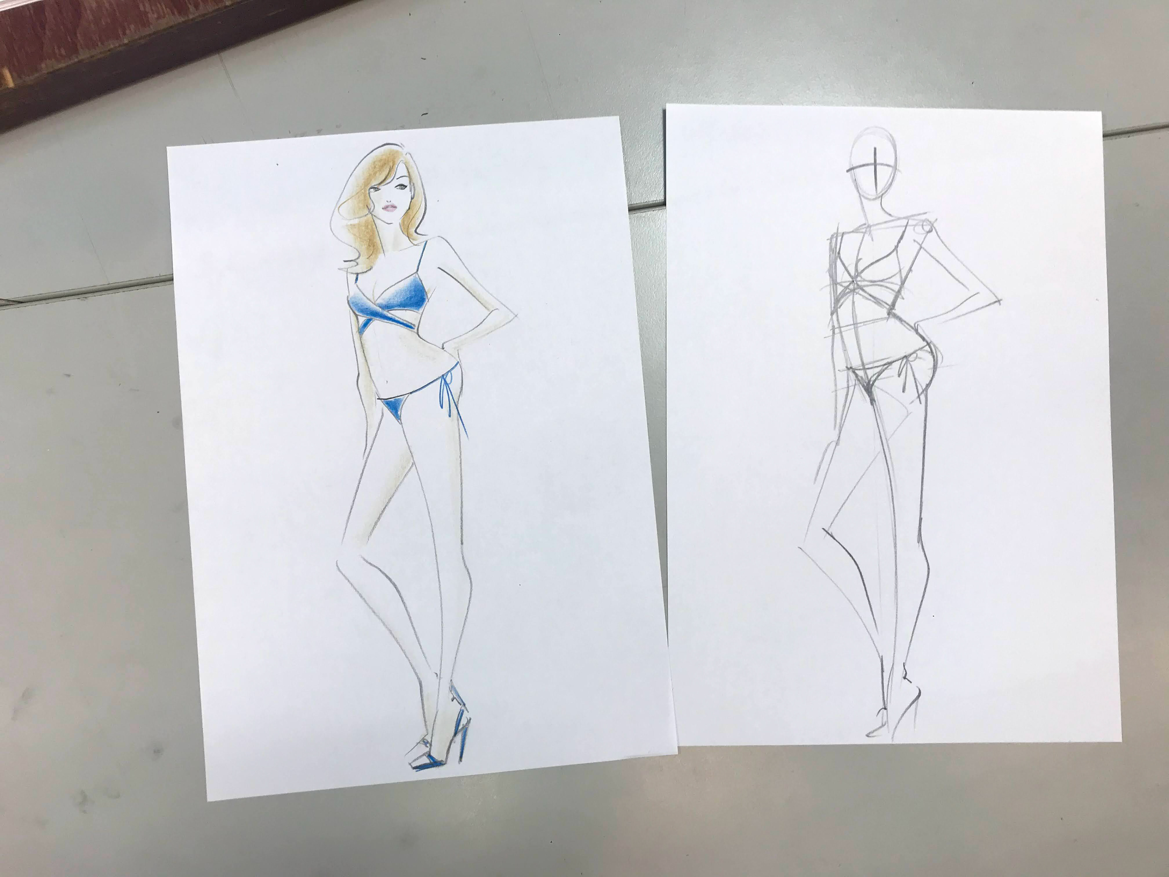 Fashion Body Drawing Step By Sketch Template  Fashion illustration, Fashion  drawing, Fashion design portfolio