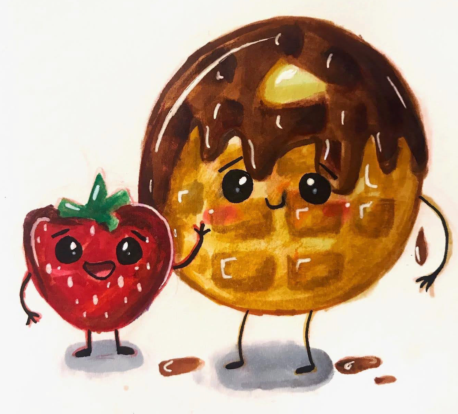 Waffles Watercolor