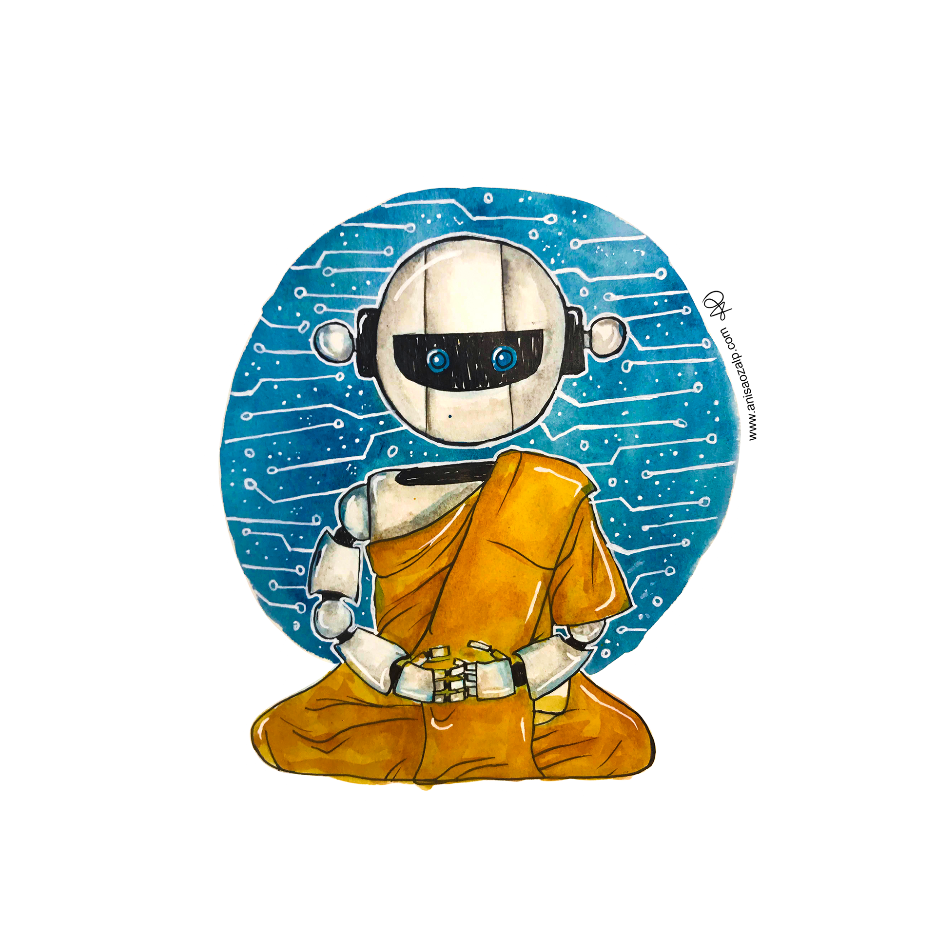 AI Monk Sticker
