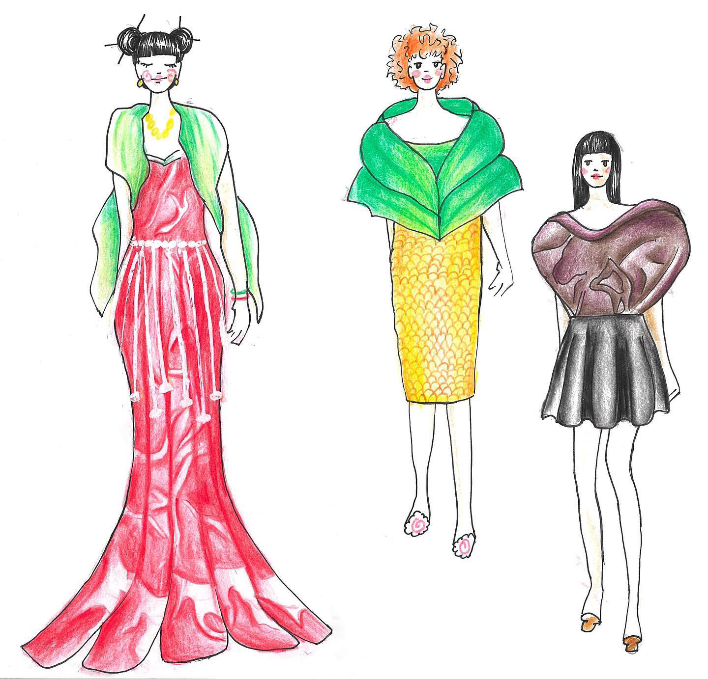 Hotpot Inspired Fashion Drawing