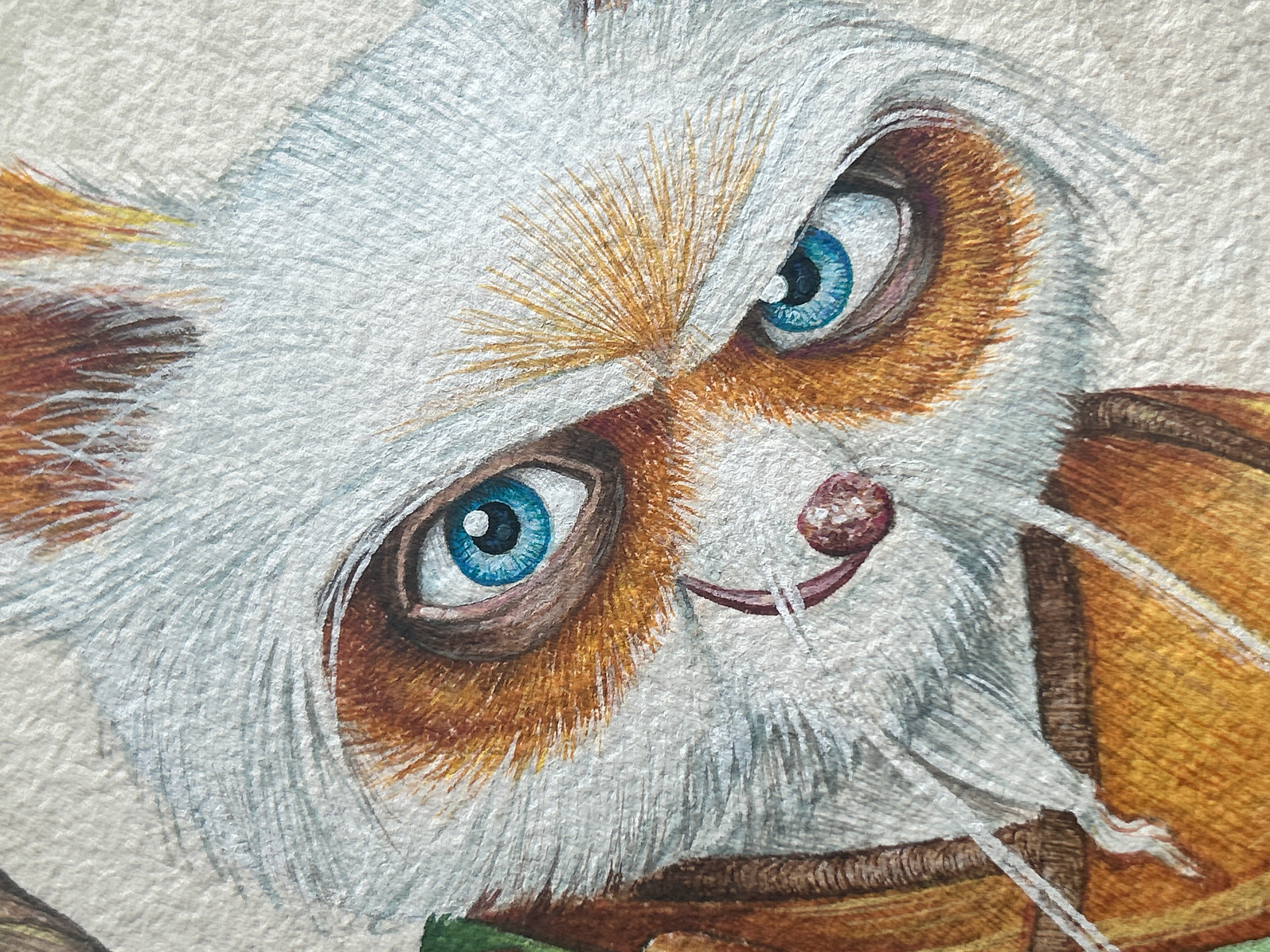 Watercolor face close-up