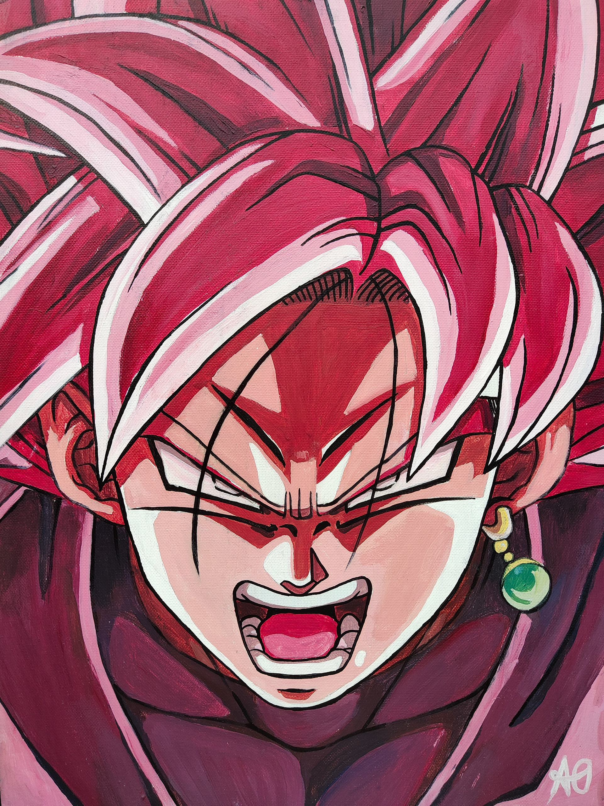 Goku black ssj rose by me : r/AnimeART