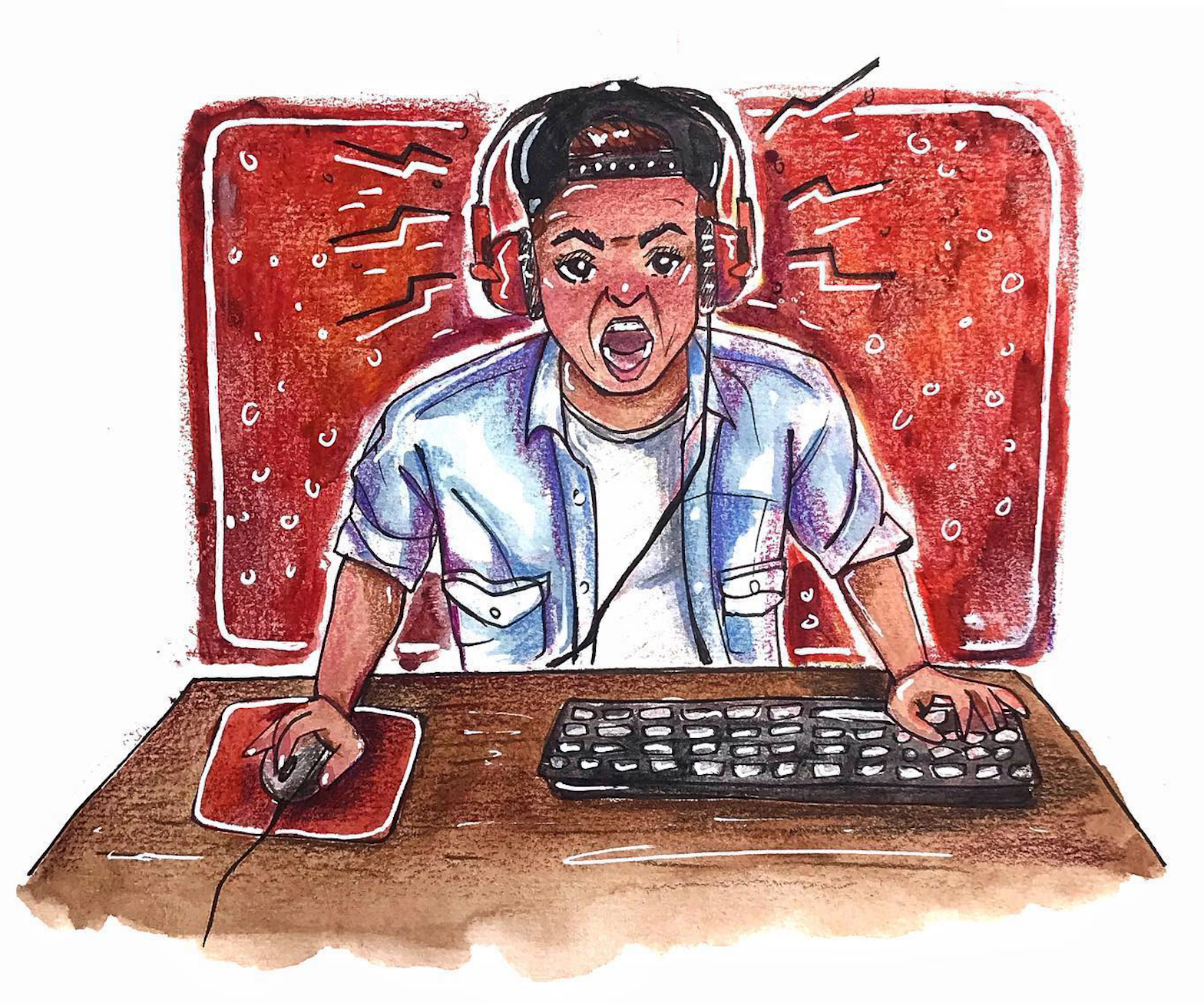 Rage Gaming Watercolor