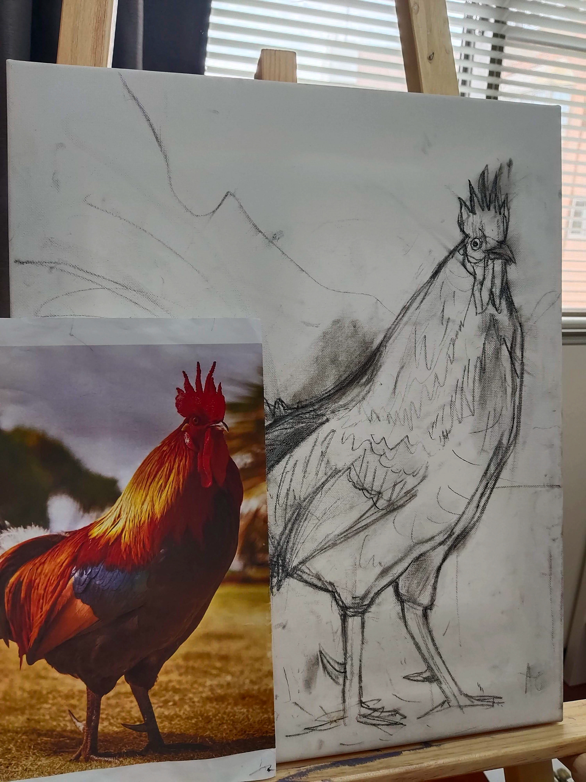 Rooster in process