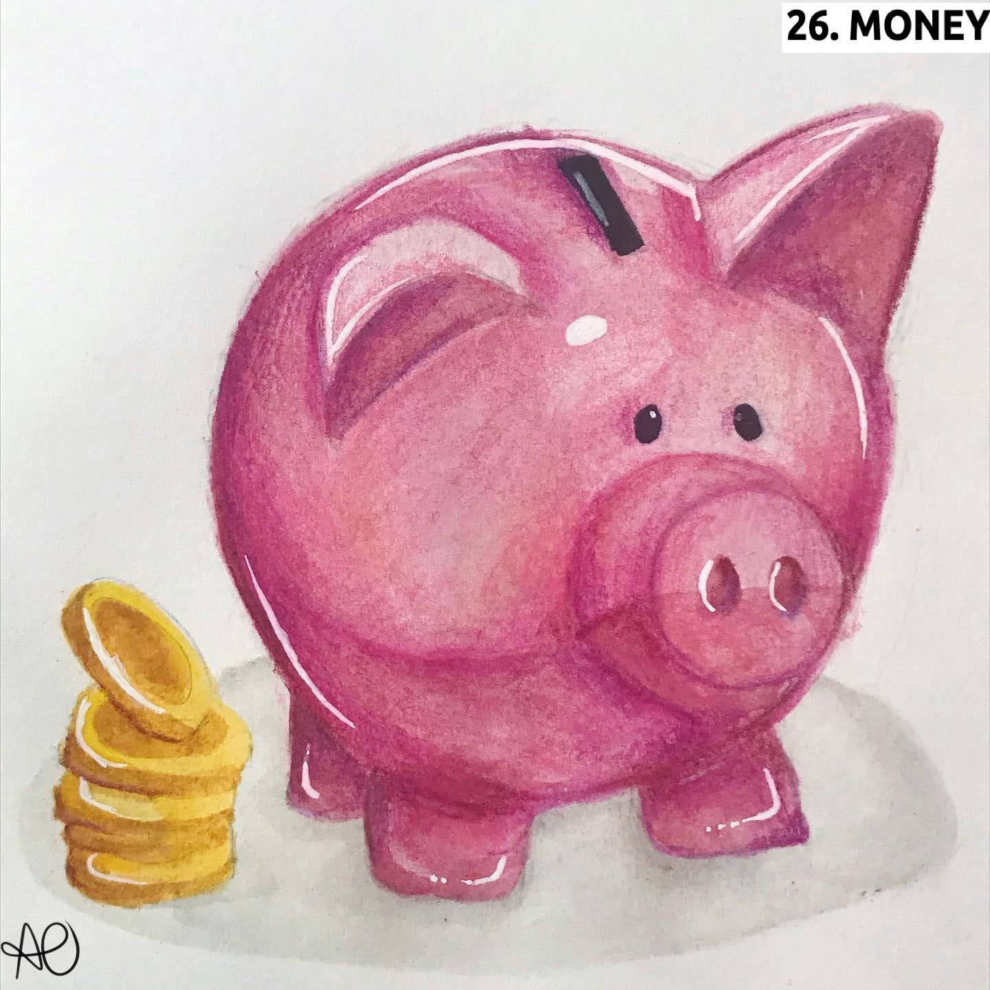 Money Watercolor