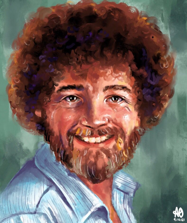 BOB ROSS DRAWN BY ANISA OZALP