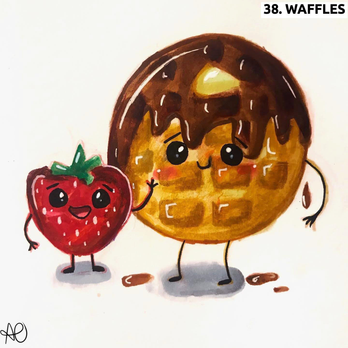 Waffle Watercolor