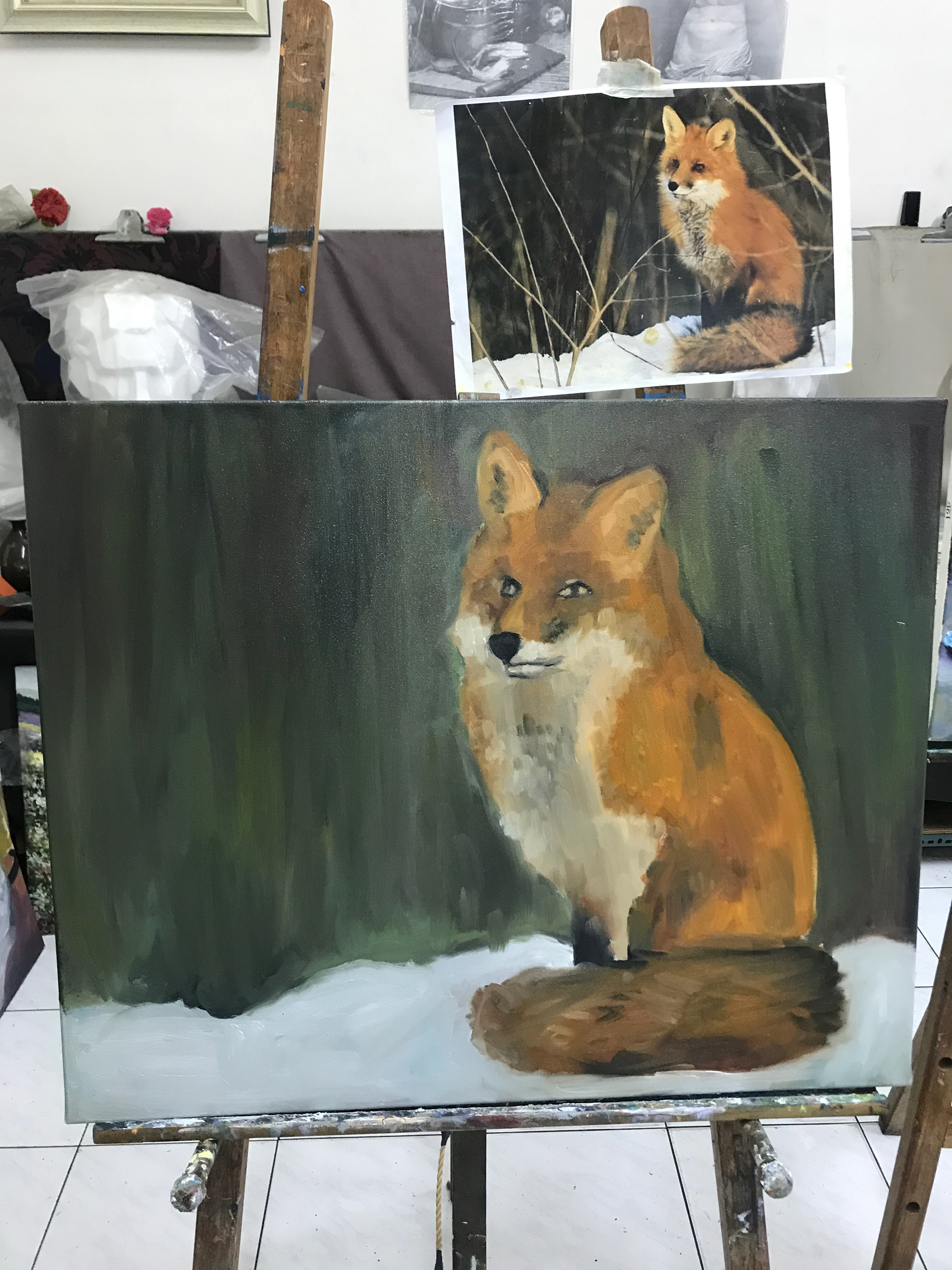Sitting Fox