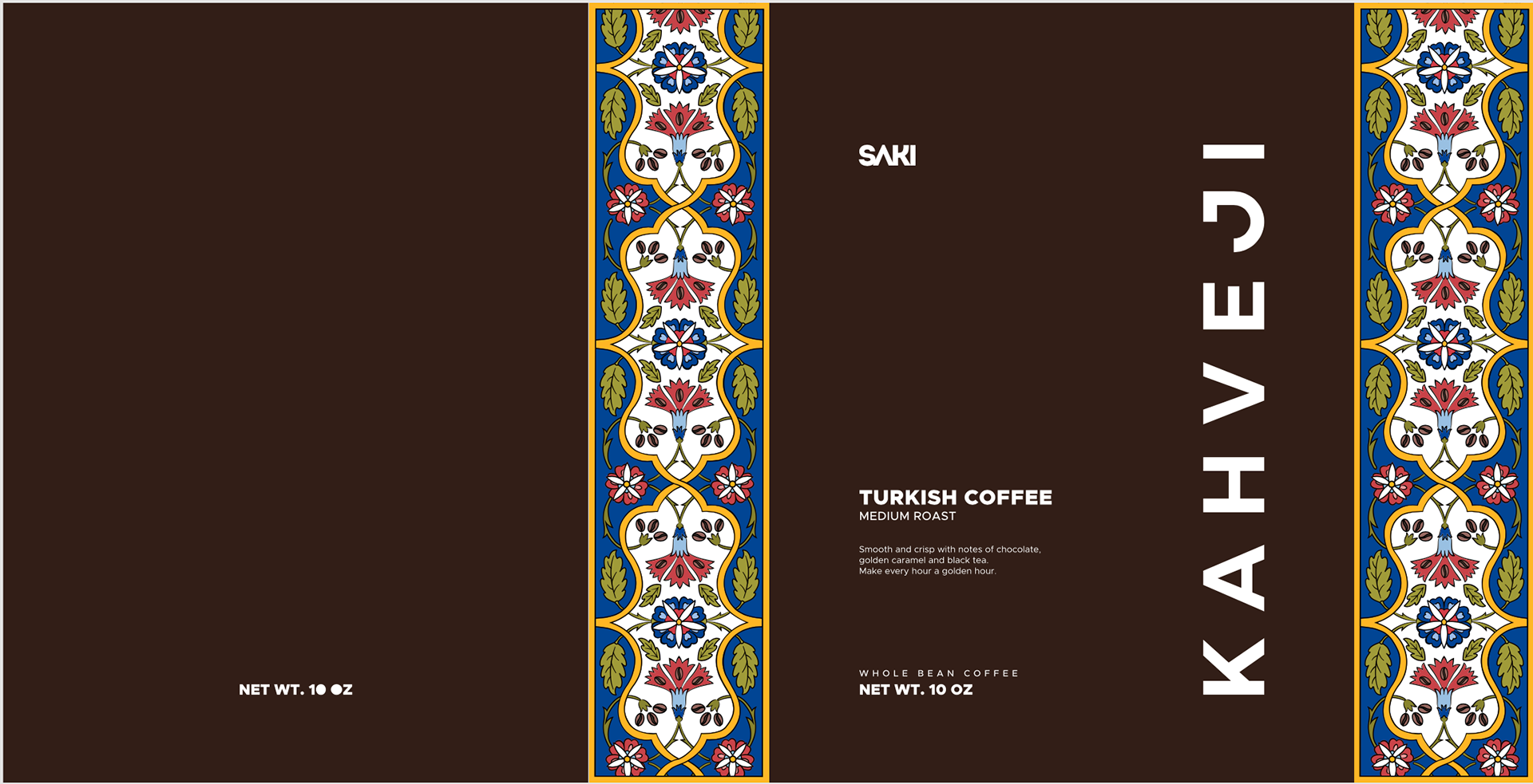 Kahveji Dark Brown Tezhip Packaging