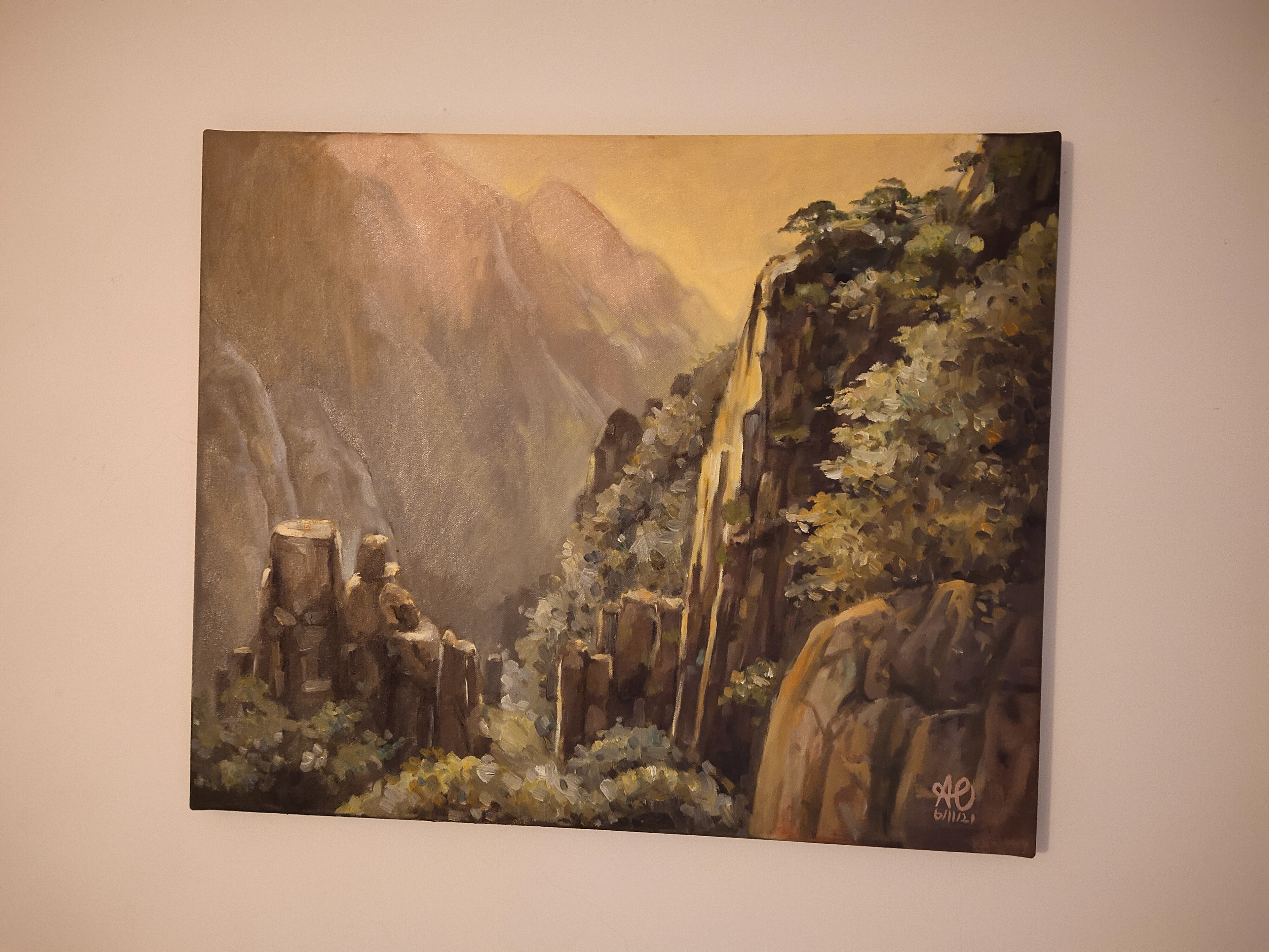 Mountain Scenery Oil Paint by Anisa Ozalp