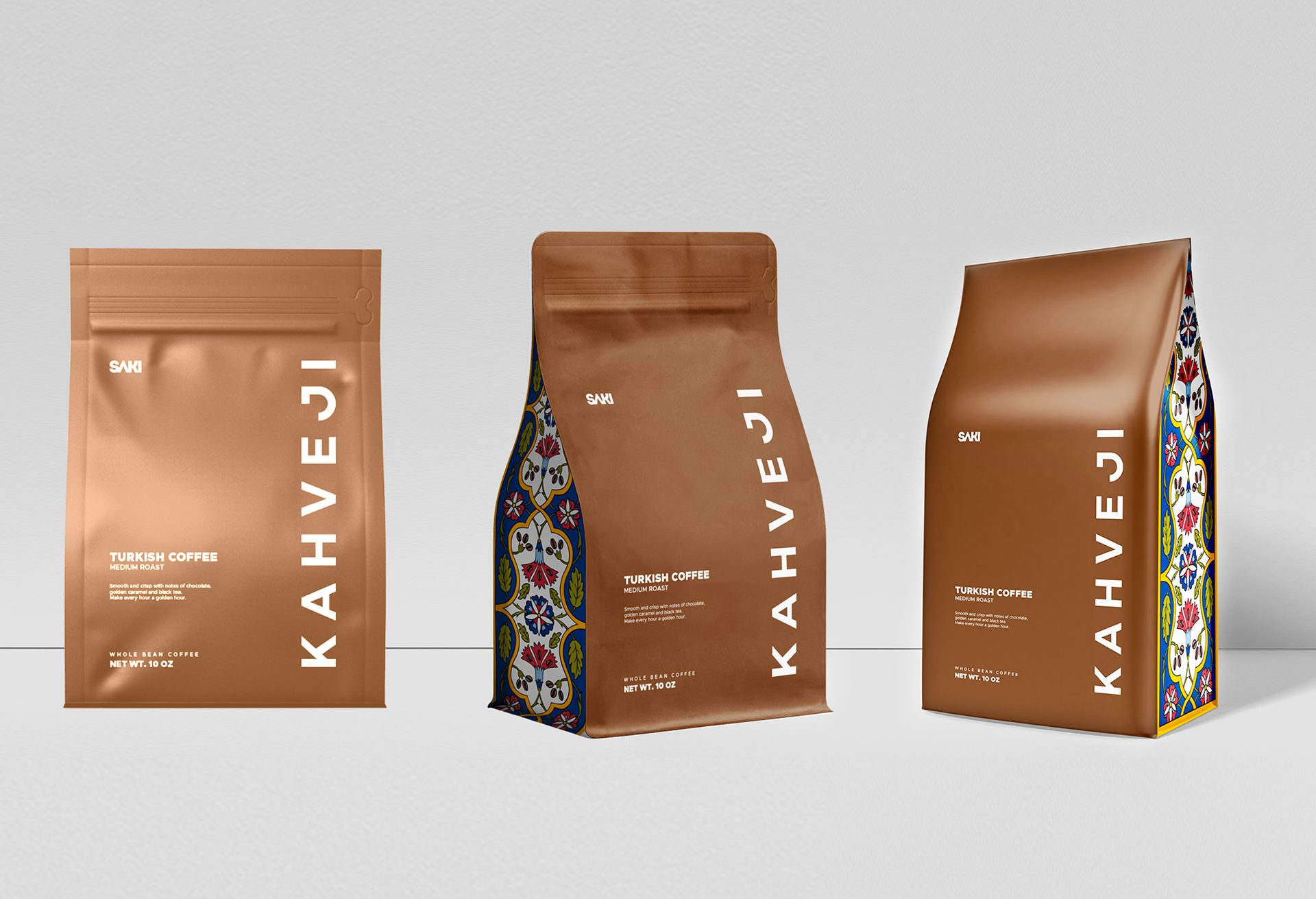 Kahveji Light Brown Tezhip Packaging
