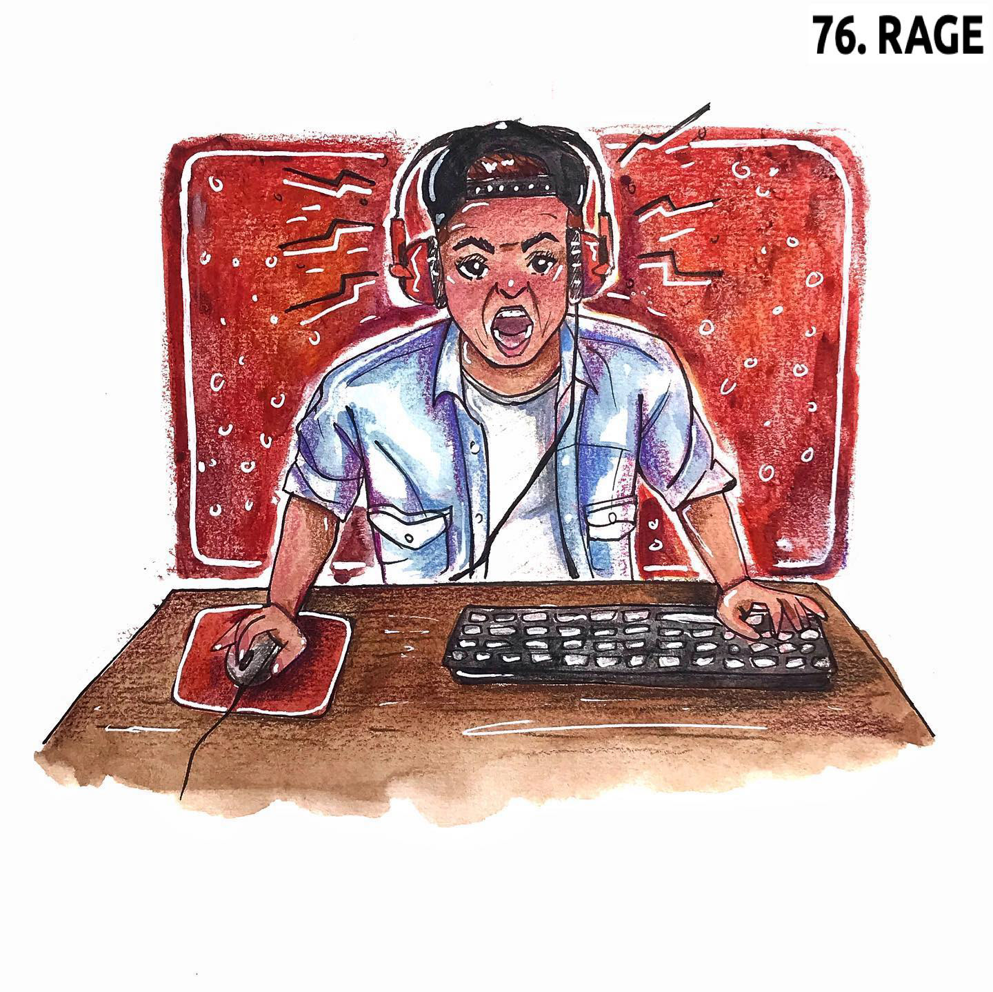 Rage Watercolor