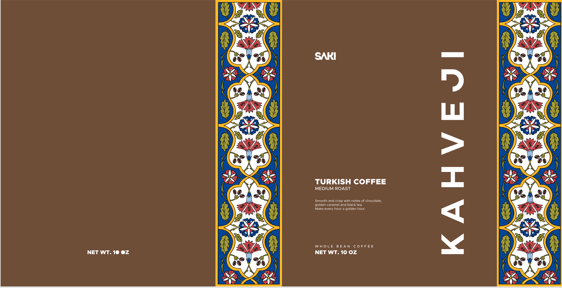Kahveji Light Brown Tezhip Packaging