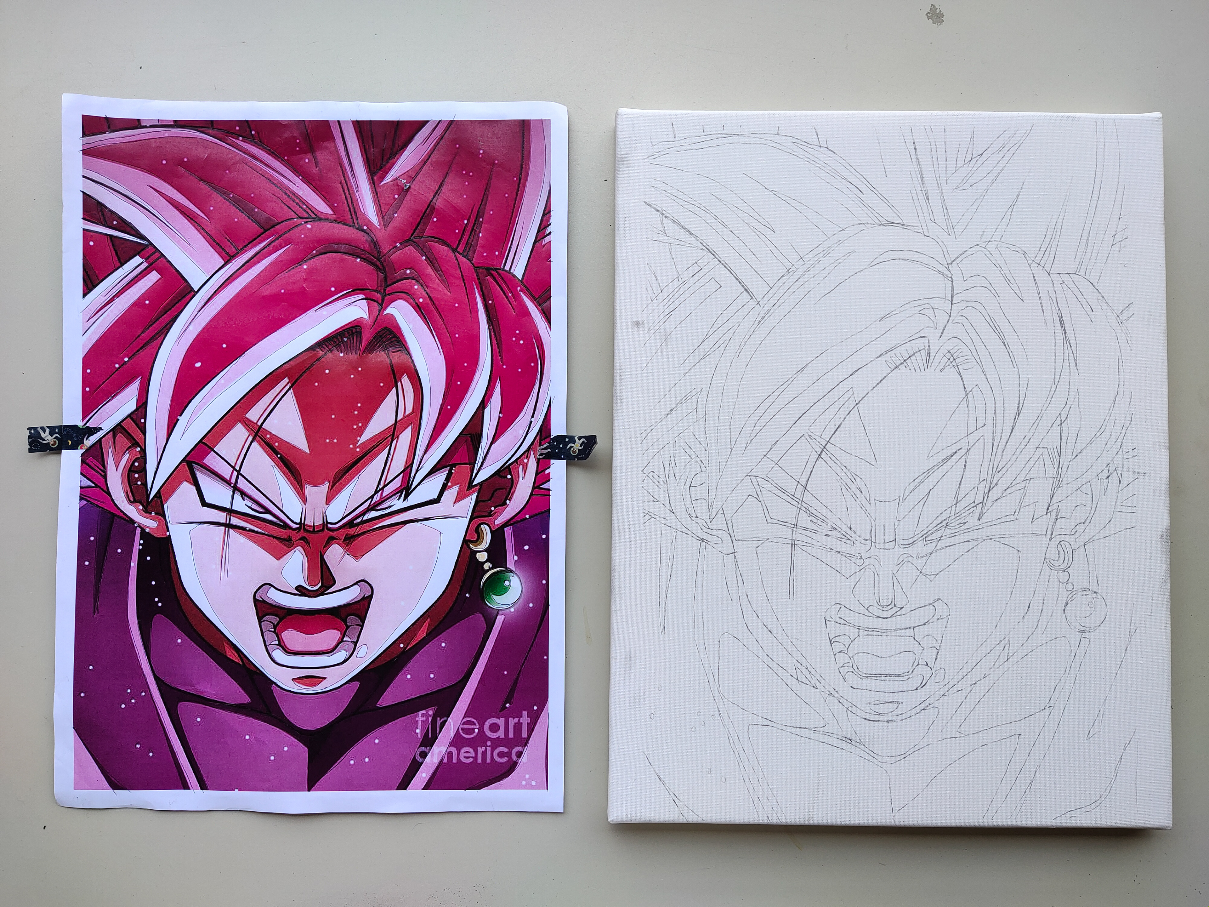 Goku Black Rose Tracing