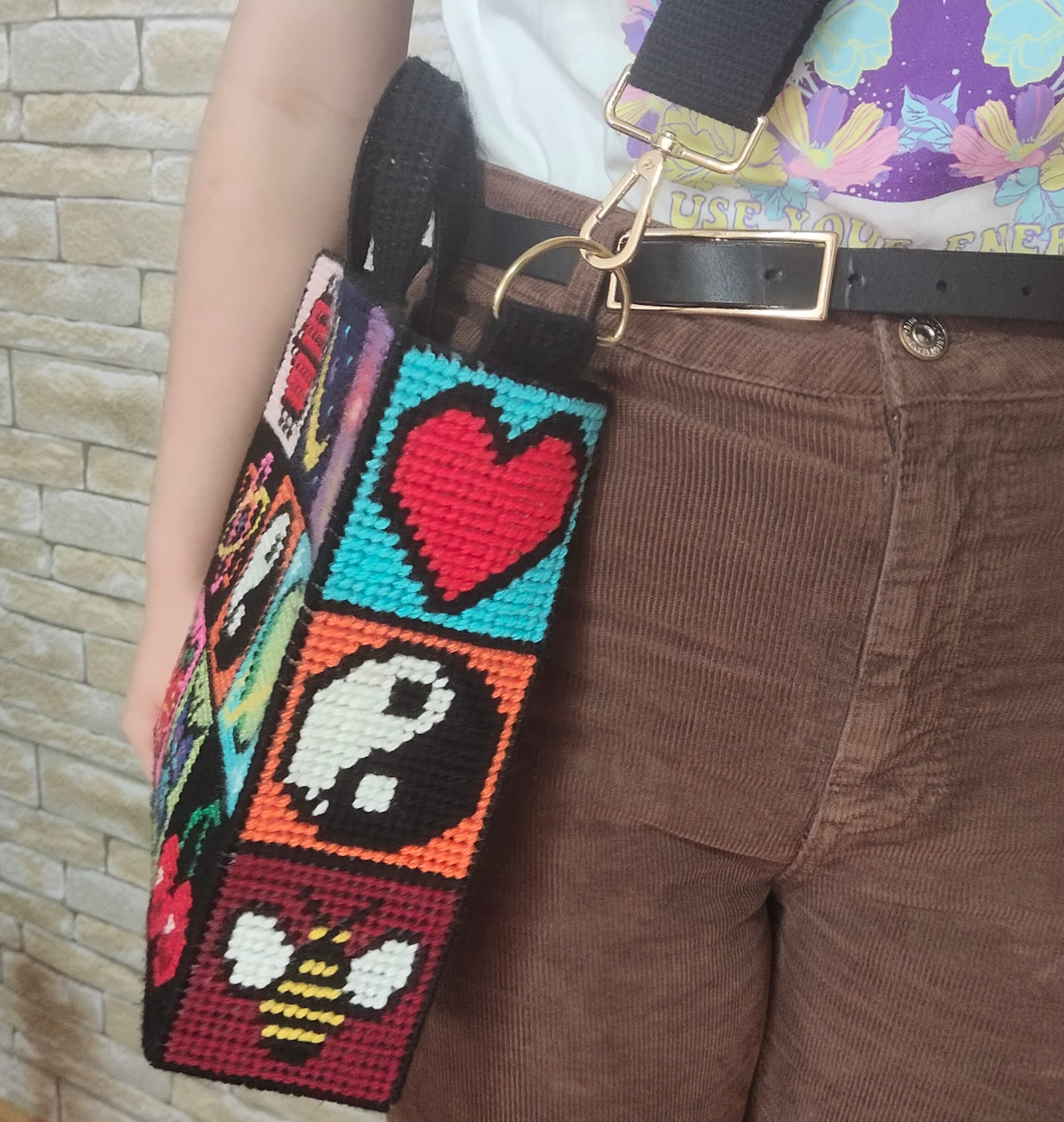 Making my own Unif cross-stitch bag #crossstitch #bag 