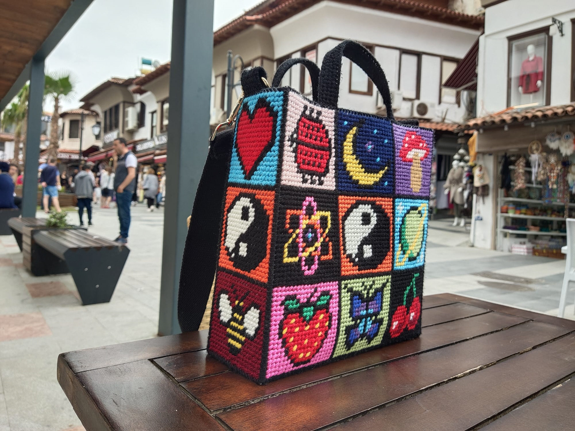 Cross stitch store bag