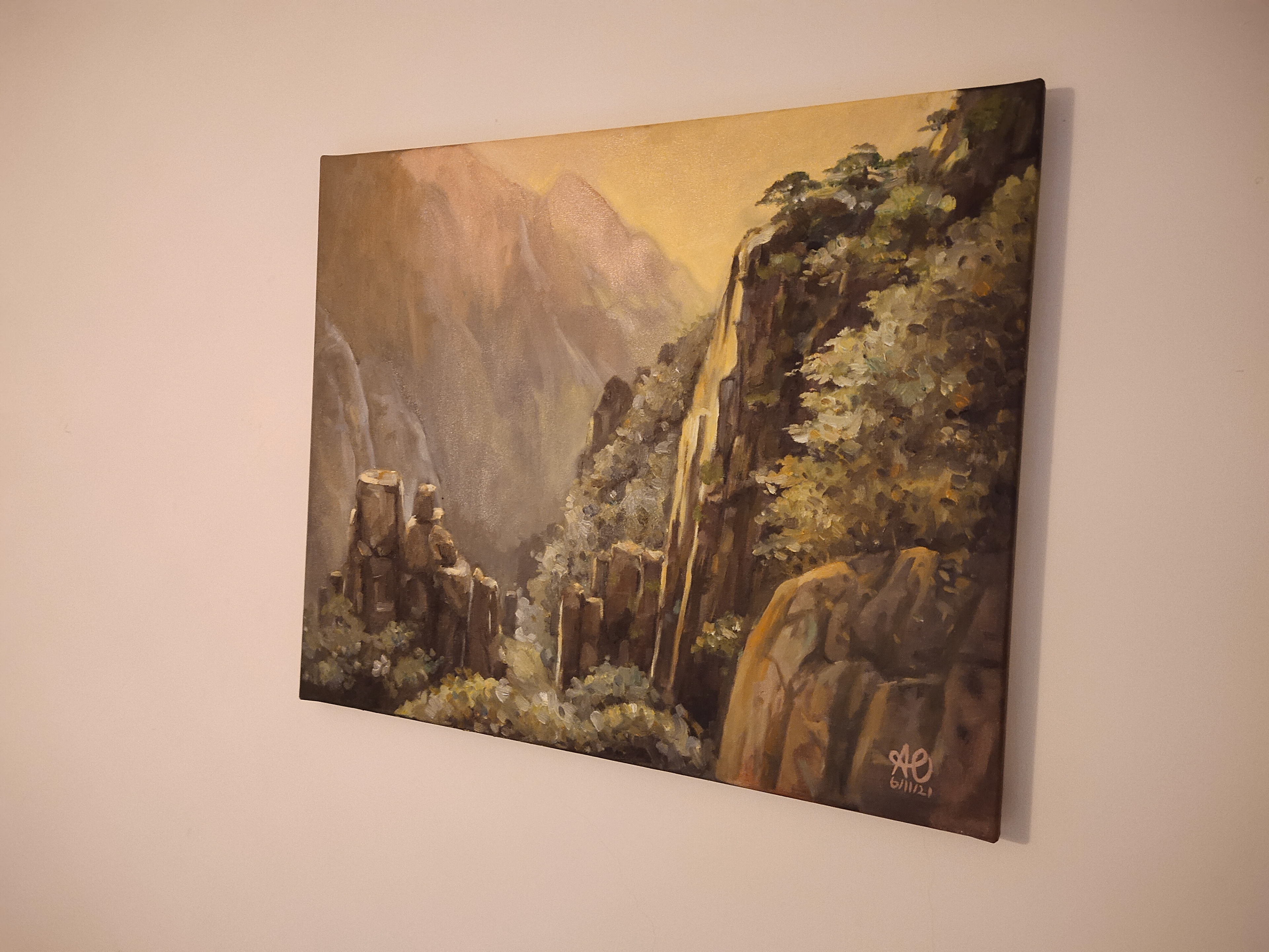 Mountain Scenery Oil Paint by Anisa Ozalp