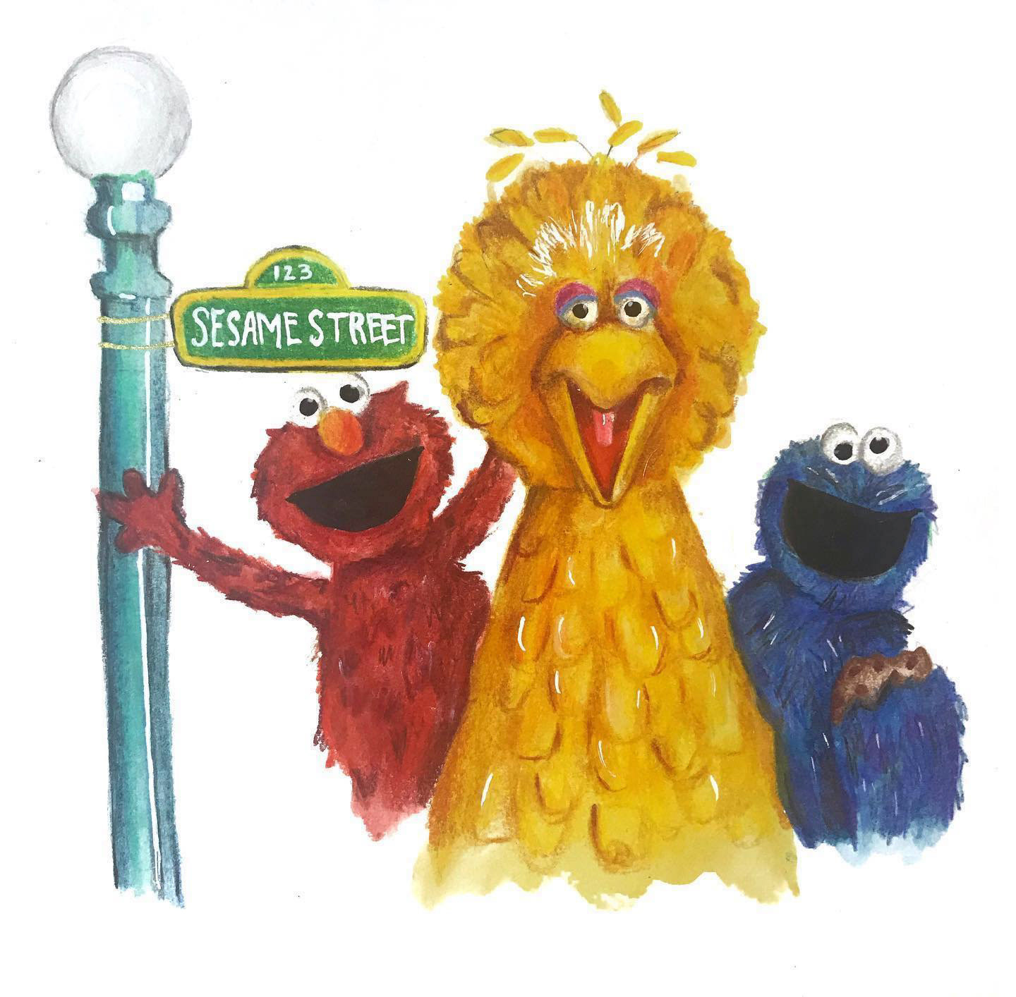 Sesame Street Watercolor