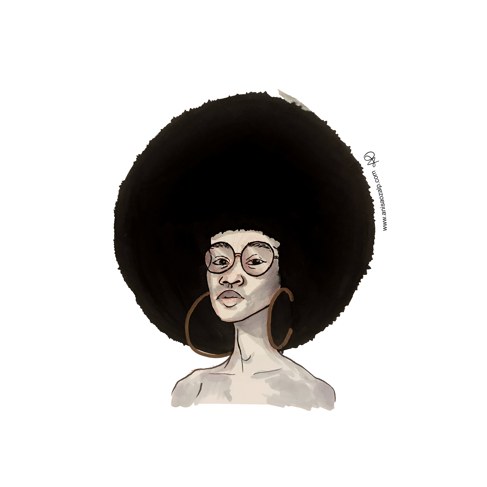 Afro Sticker