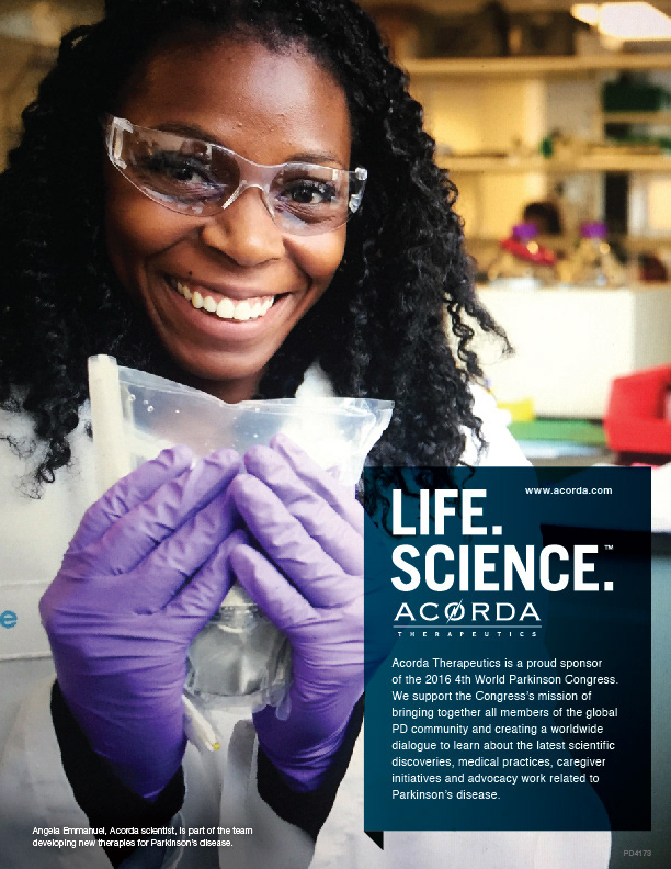 Advertisement with company lab tech