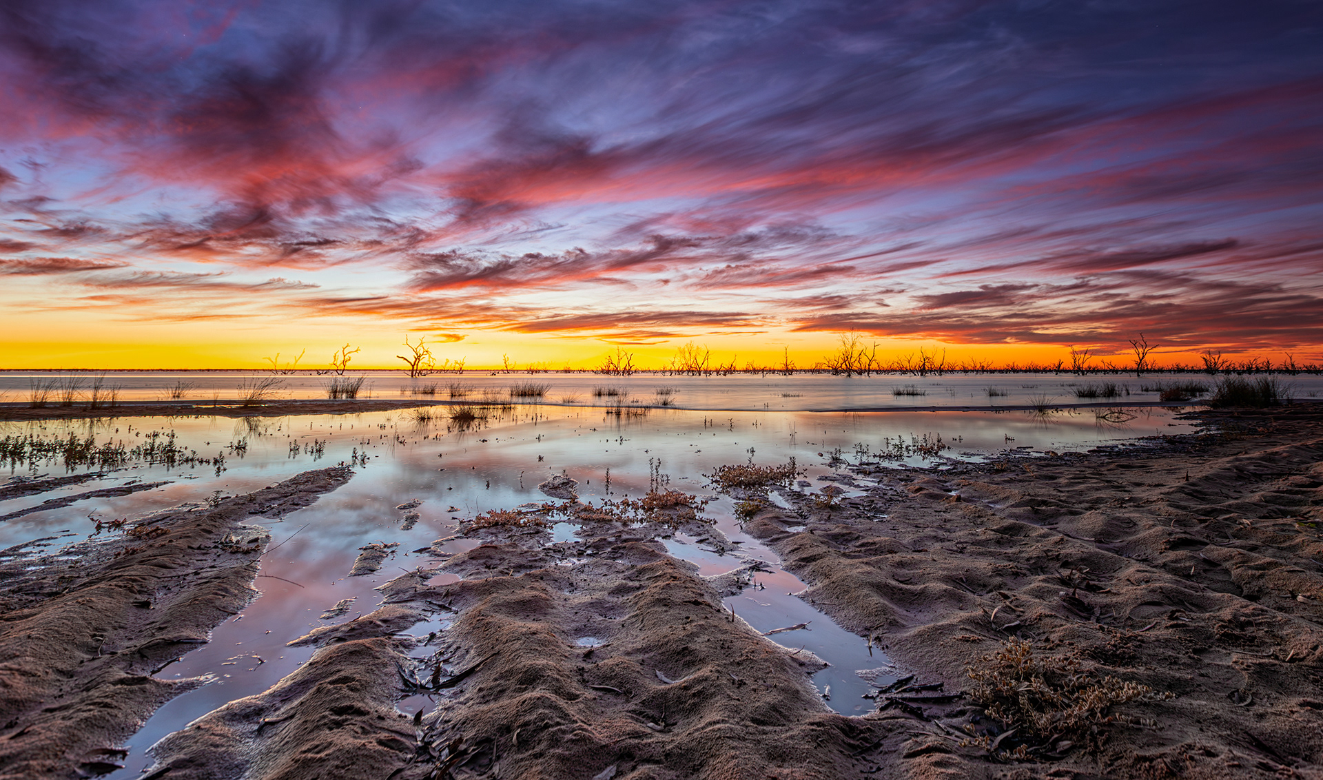 Pamamaroo Sunset, Lake Pamamaroo, NSW