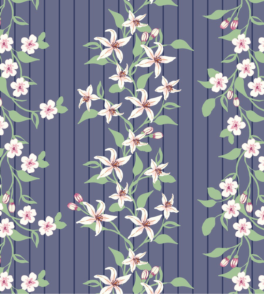 Fence and Blooms - Lavender