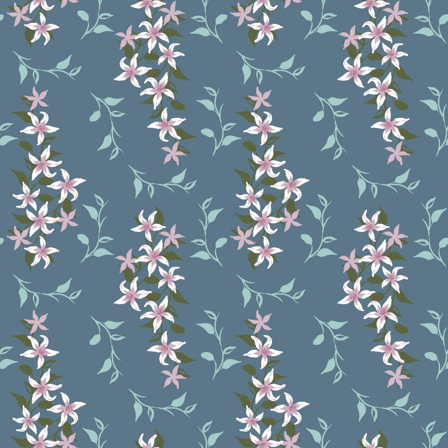 Lemon Blossom - Dark Teal