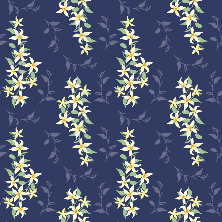 Lemon Blossom - Midnight Blue