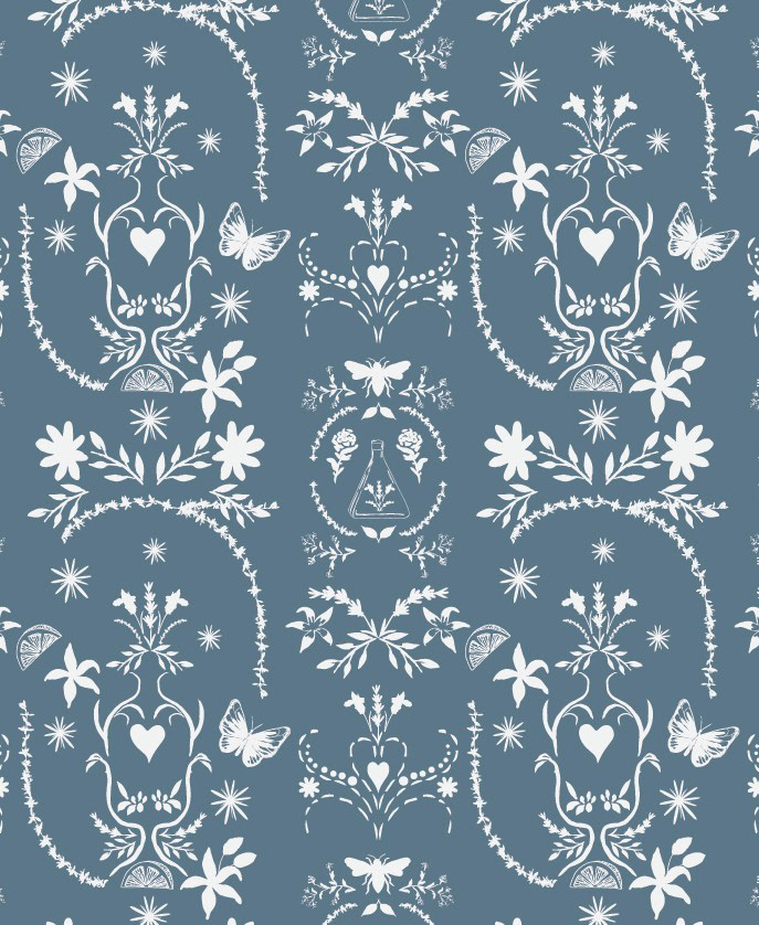 Farmhouse Floral Silhouette - Dark Teal