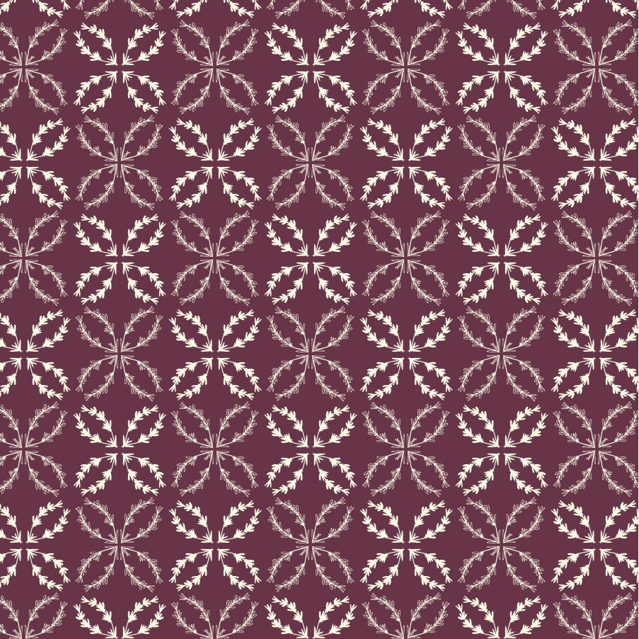Sprig Tile - Maroon