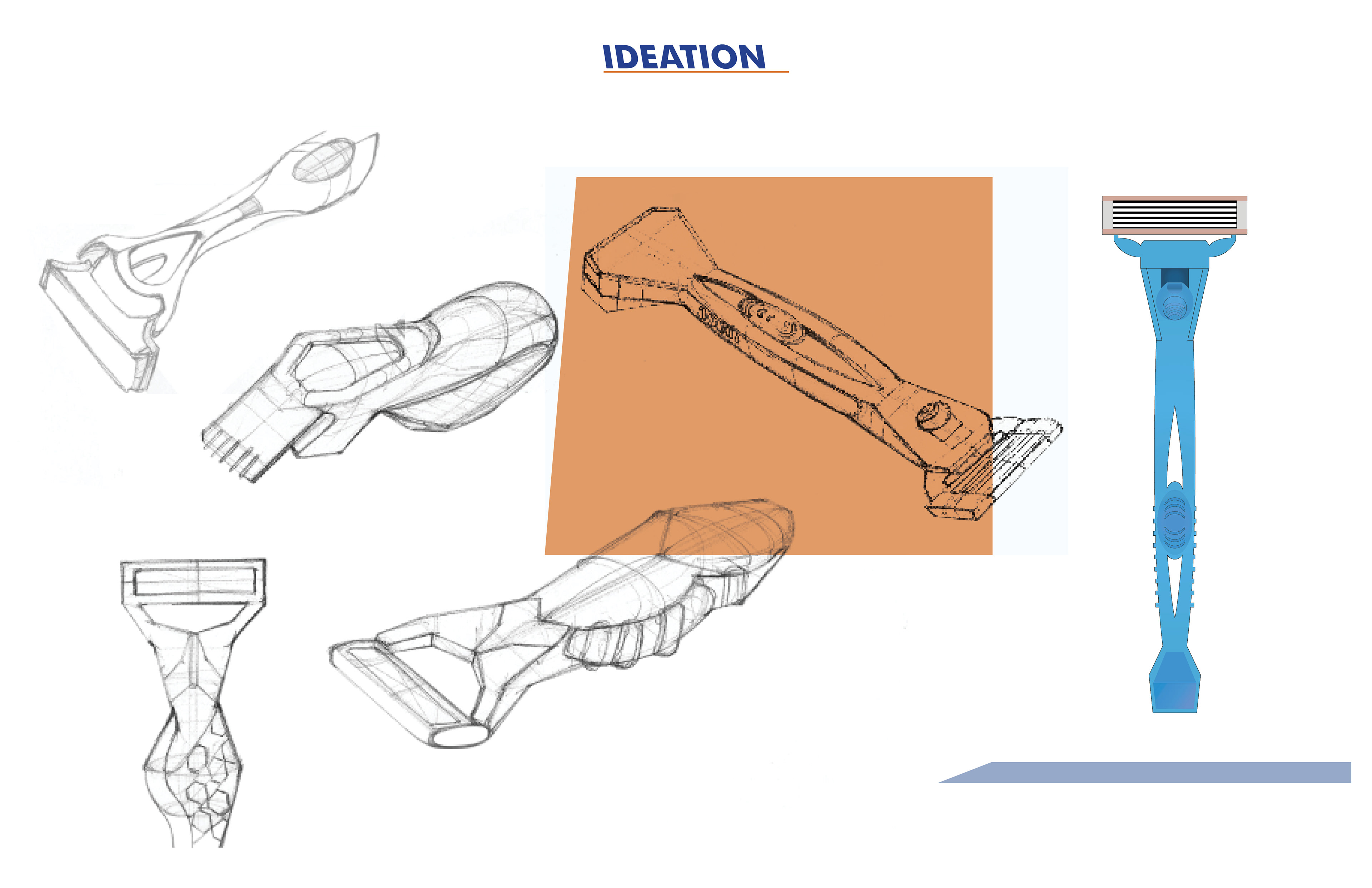 Gillette Razor Outline Alex DeRoy - Gillette Razor Design