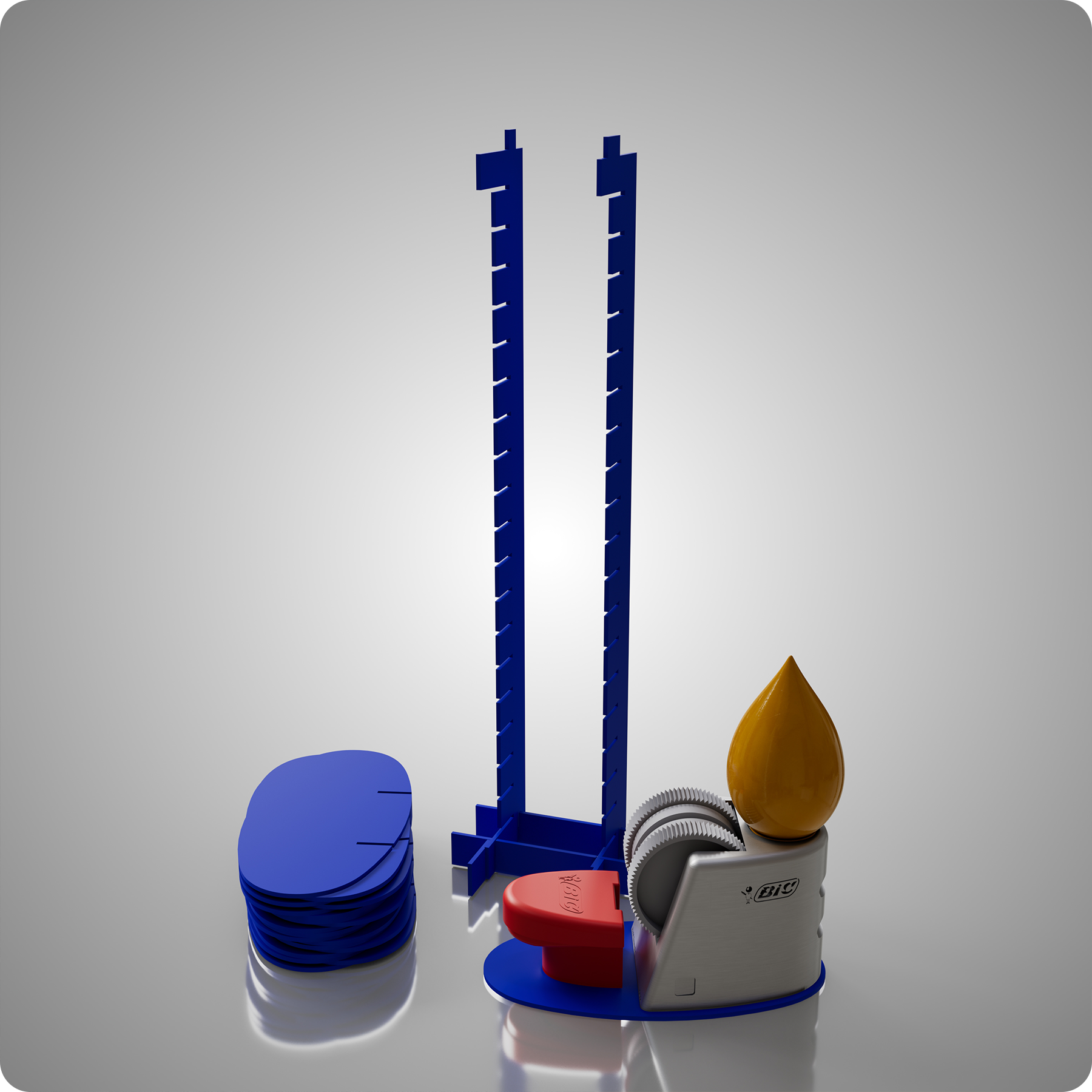 Step 1: Slide spines into feet