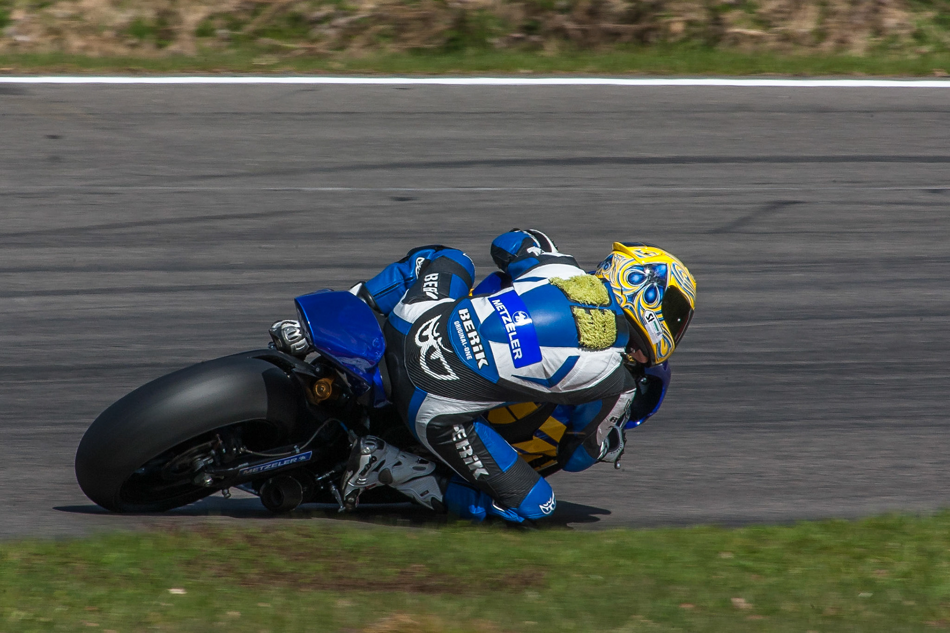Motor bike race during a STCC meeting in Knutorp 2008.