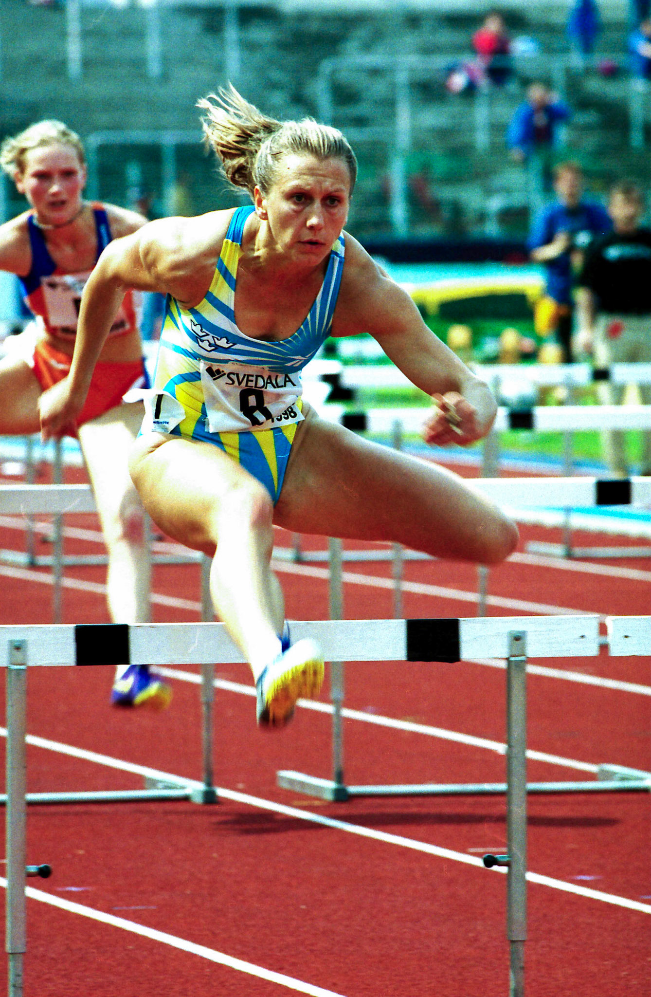 Ludmila Engquist won 100 meter hurdle at European Cup in Malmö 1998.
