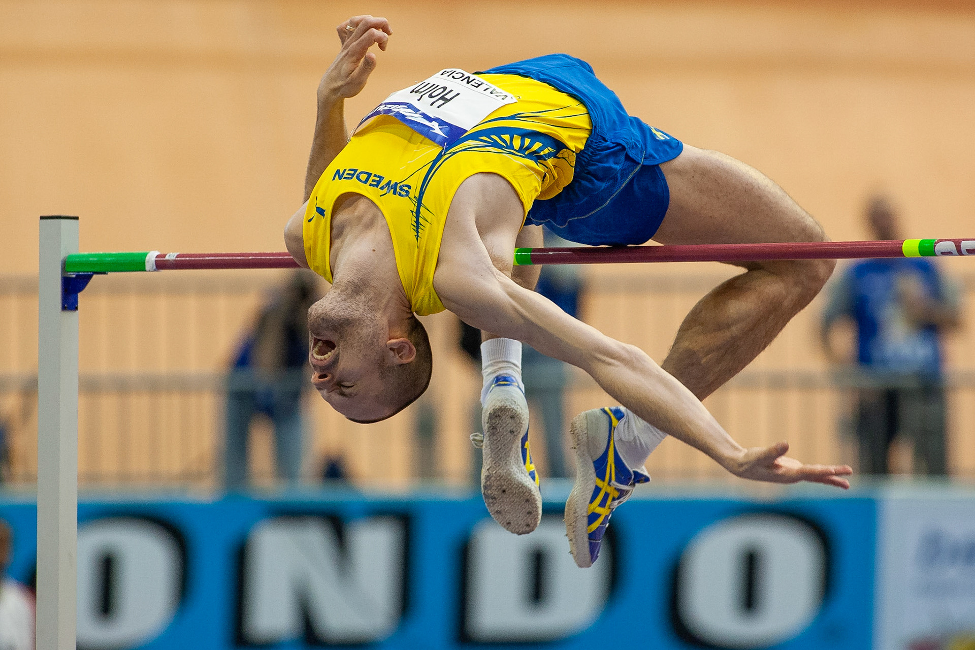 Stefan Holm took his fourth title in high jump at the World Indoor Championship in Valencia 2008.