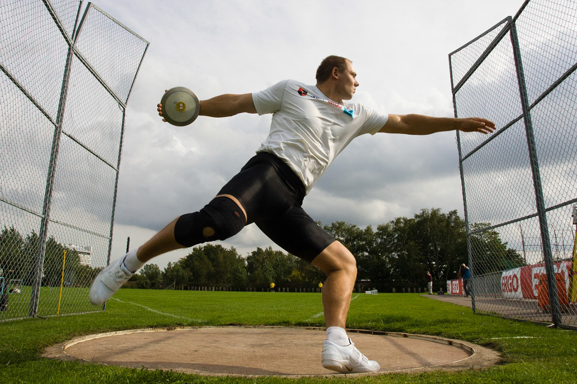 Olympic champion from Estonia Gerd Kanter in discus in Helsingborg 2008.