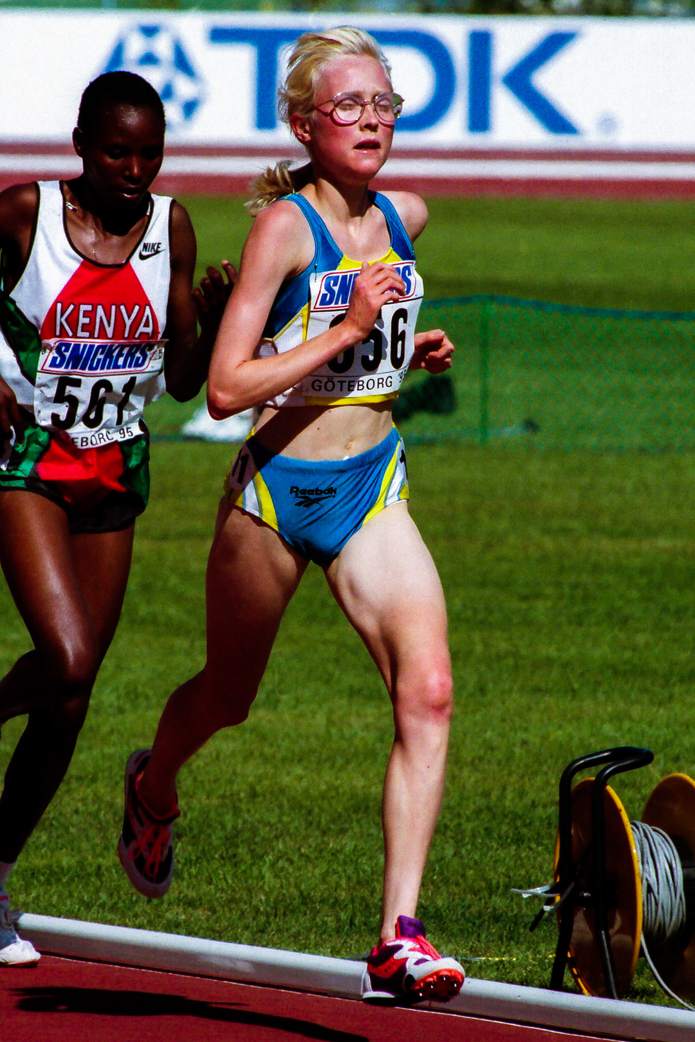 Sara Wedlund became the Swedish audience favourite when she finished ninth at 5000 meter at the World Championship in Gothenburg 1995.