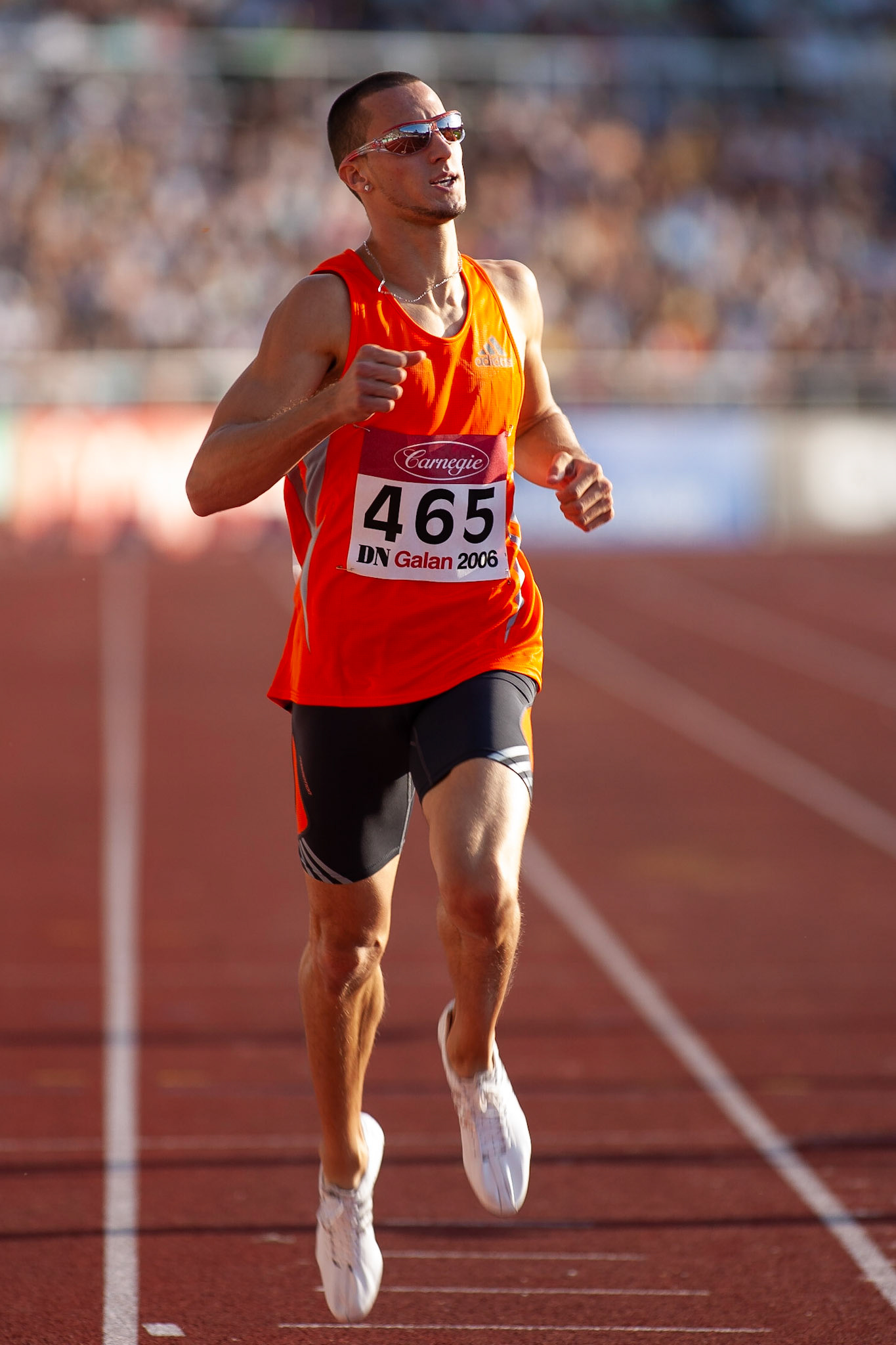 Jeremy Wariner won the 400 meter in Stockholm 2006.