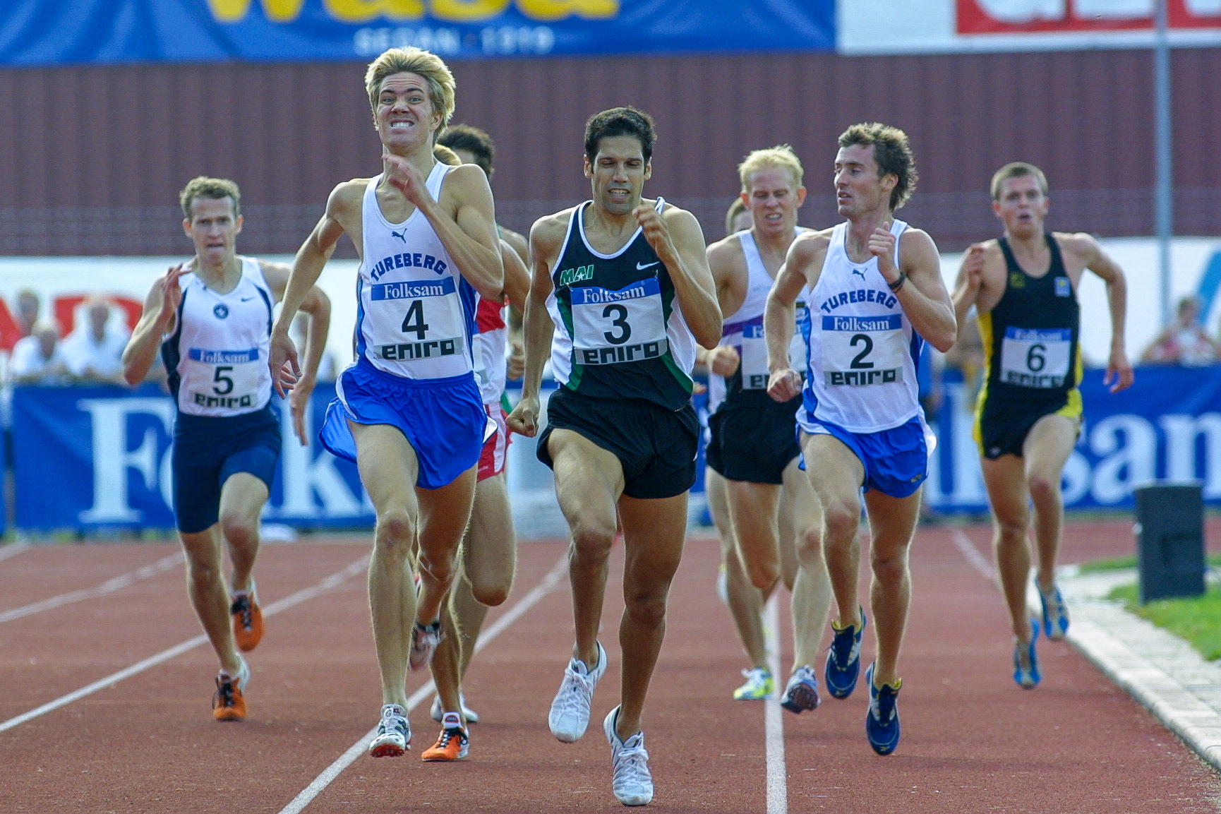 John Laselle won the 1500 meter in front of Jörgen Zaki at Swedish Championship in Gävle 2002.