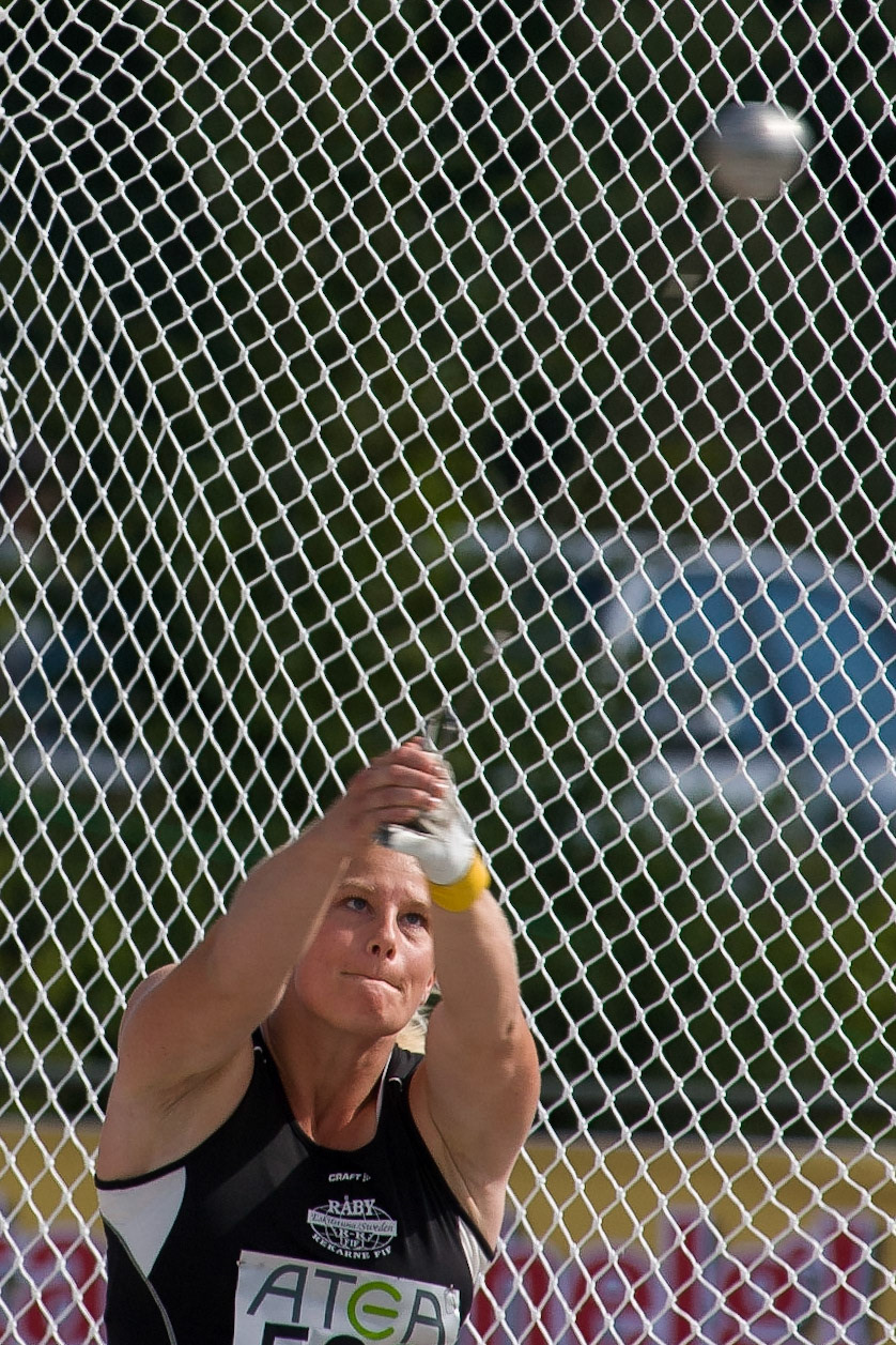 Cecilia Nilsson won the hammer throw at the Swedish Championship in Eskilstuna 2007.