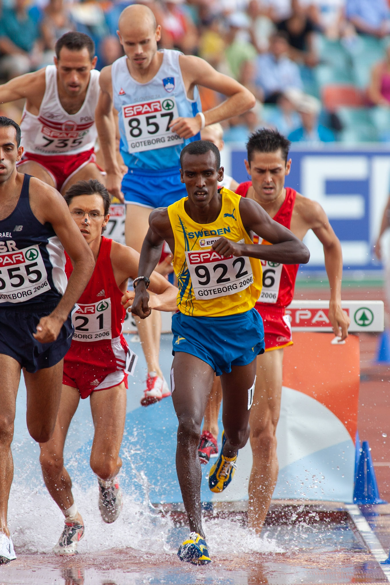 Mustaf Mohamed was just outside the medals in 3000 meter steeplechase at the European Championship in Gothenburg 2006.