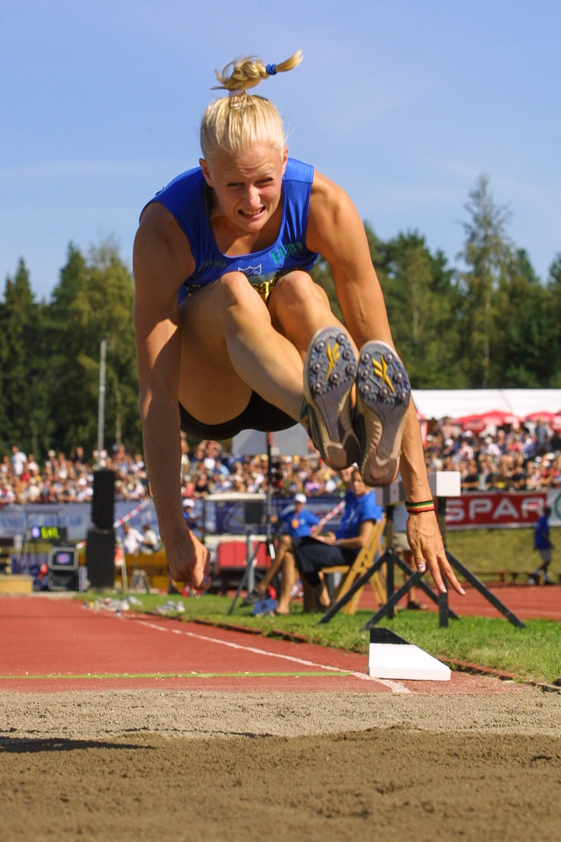 Carolina Klüft won the long jump at Swedish Championship in Gävle 2002