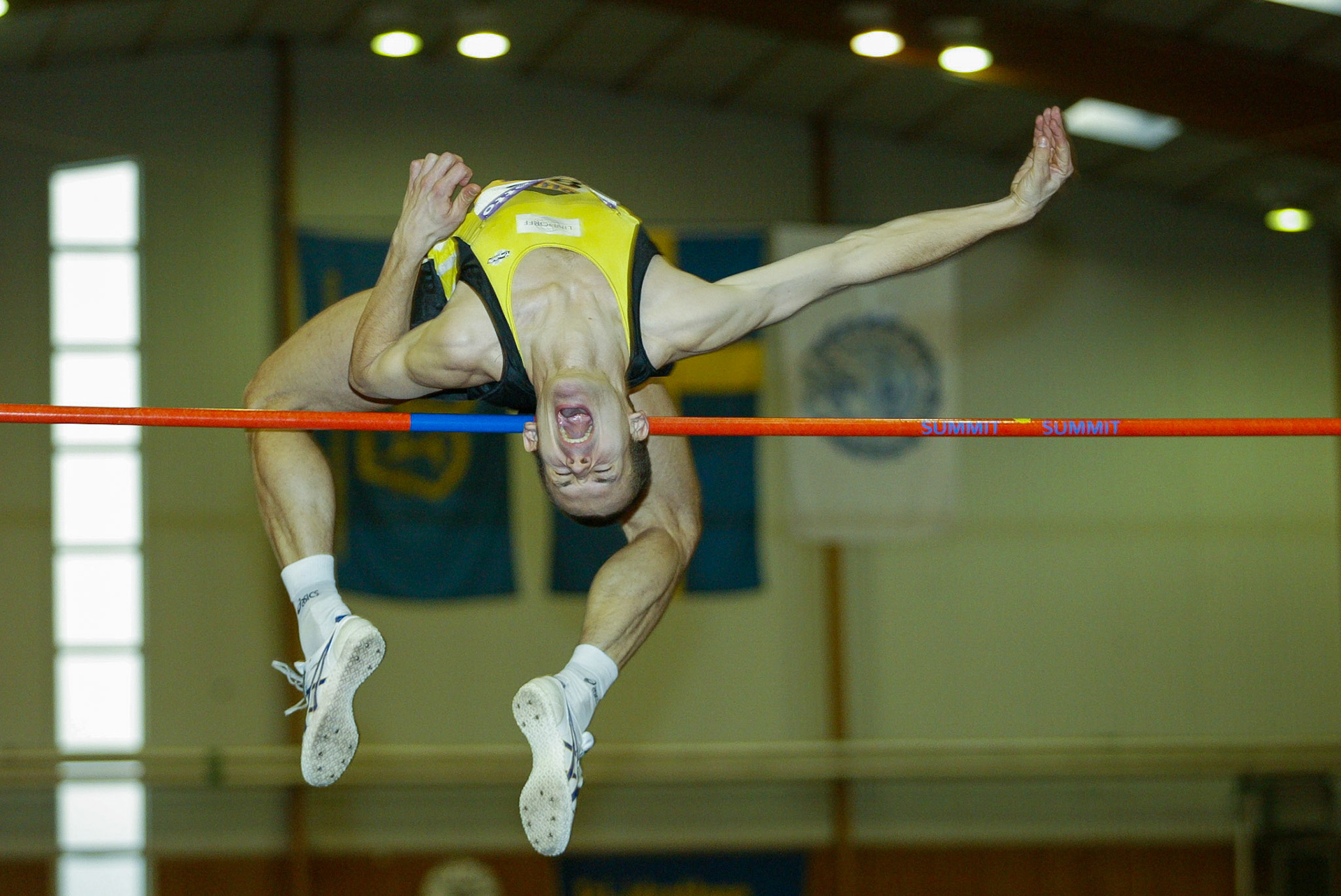 Stefan Holm won the high jump with 2.31 at the Swedish Indoor Championship in Gothenburg 2004.