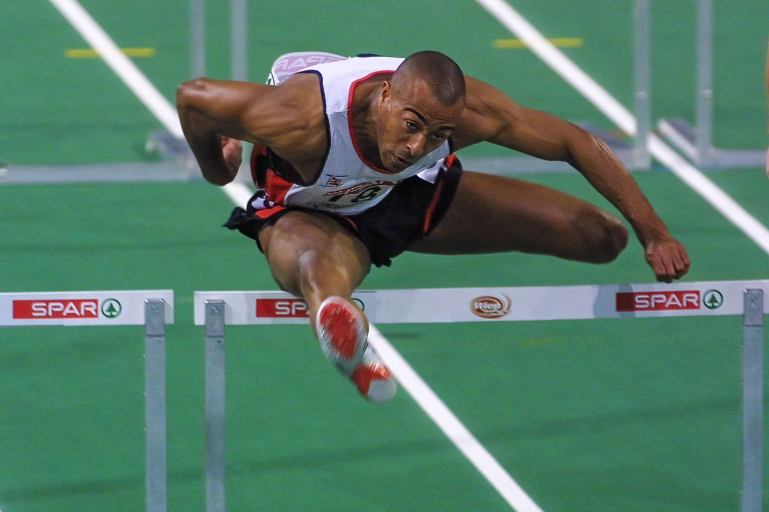 Colin Jackson won the 60 meter hurdle at European Indoor Championship in Vienna 2002