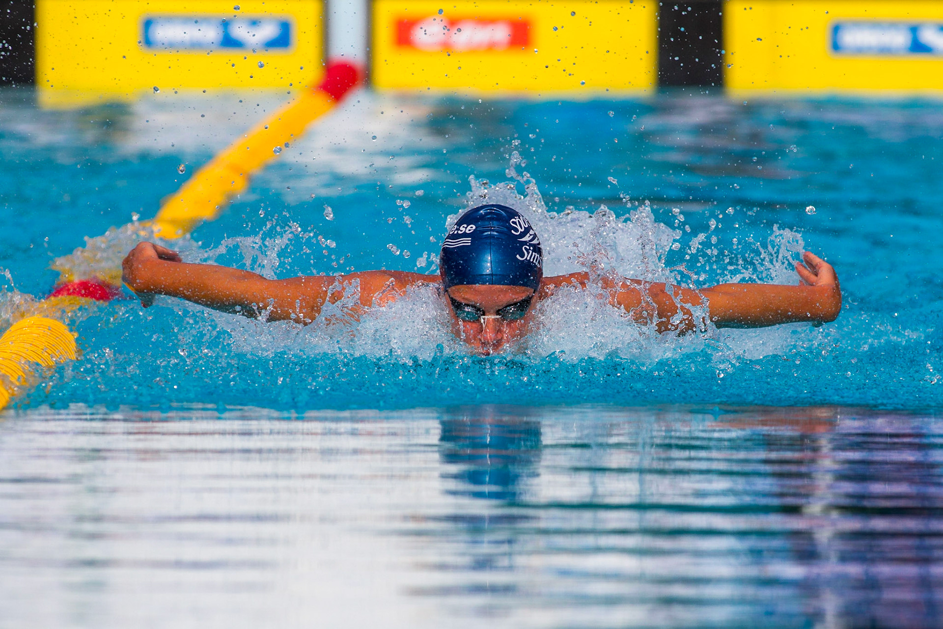 Sarah Sjöström won the 50 metre butterfly at the Swedish Championship in Malmö 2010.