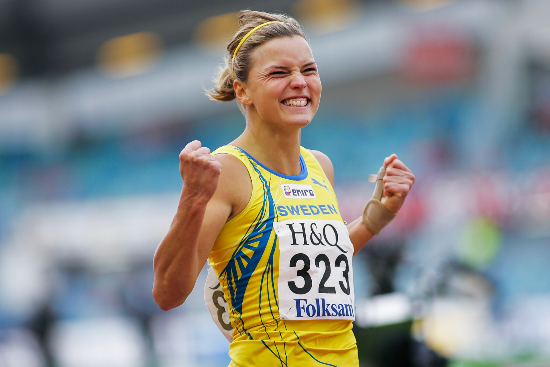Susanna Kallur won the 200 meter in Finnkampen in Gothenburg 2005.