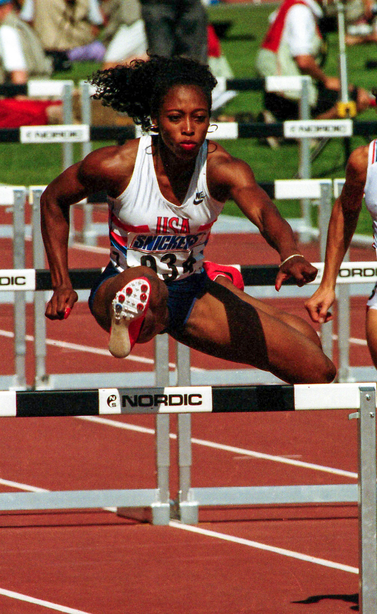 Gail Devers took the gold in 100 meter hurdle at the World Championship in Gothenburg 1995.