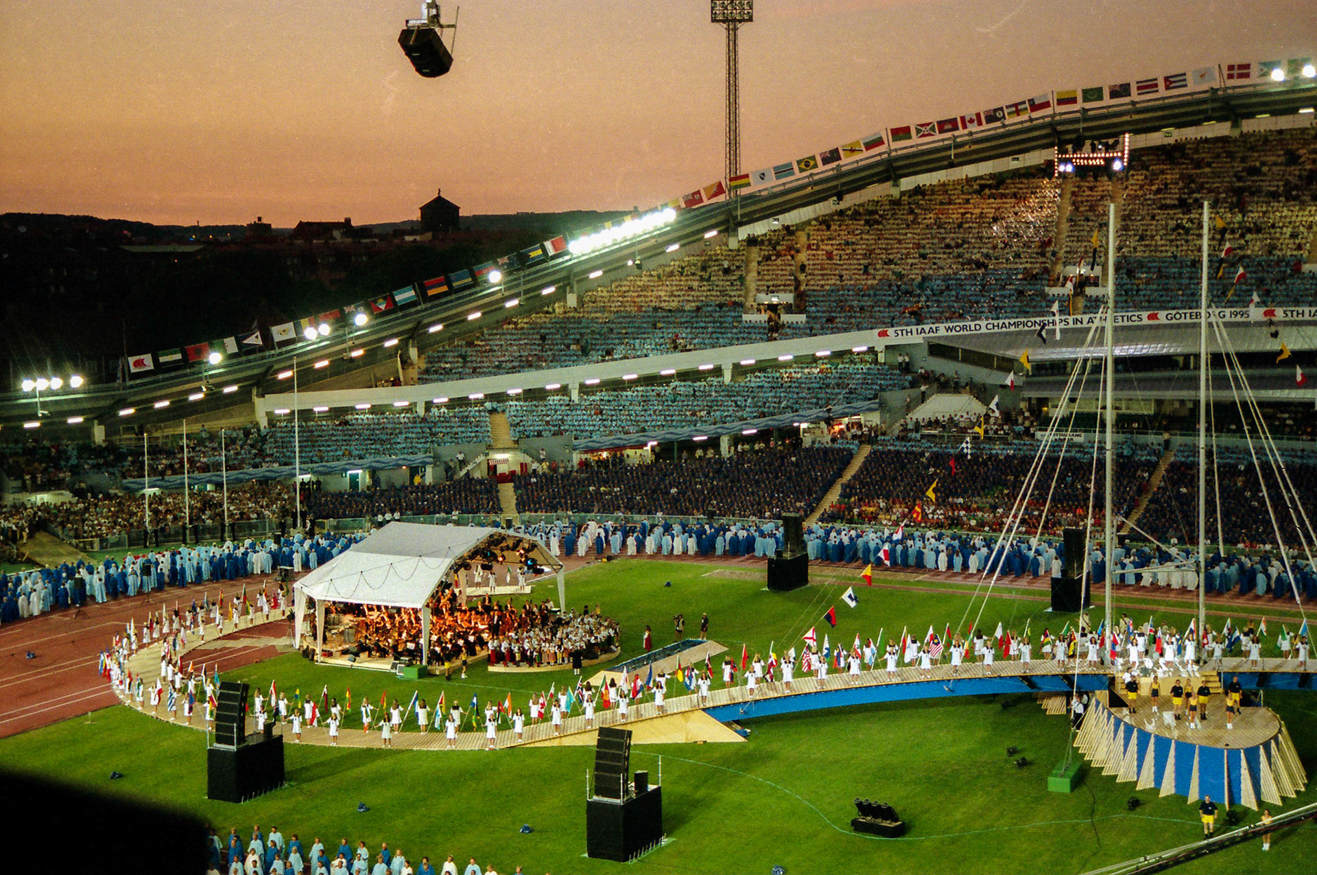 Open cermony at the World Championship in Gothenburg 1995.